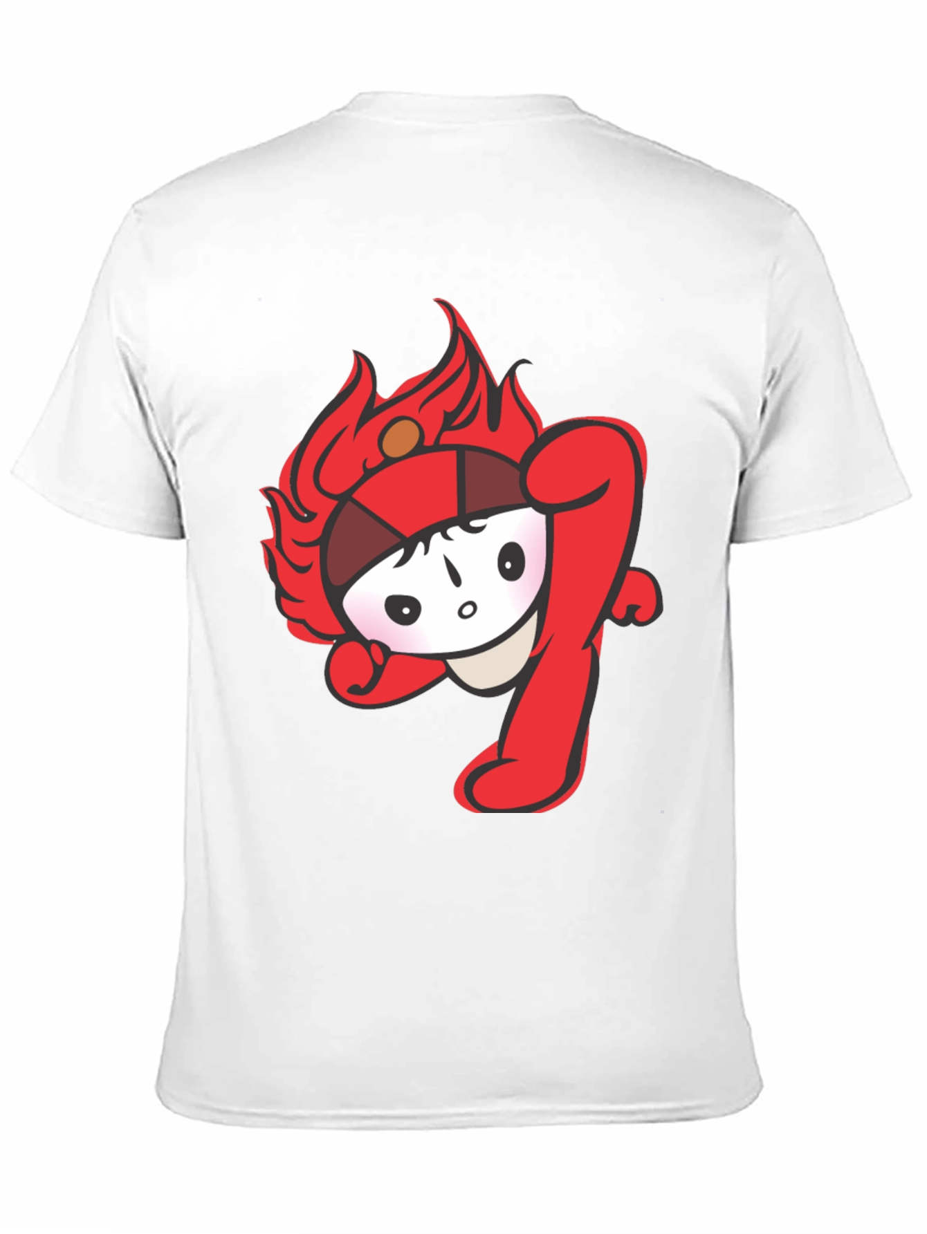 Fun Cartoon Graphic Tee - Black Cotton T-Shirt