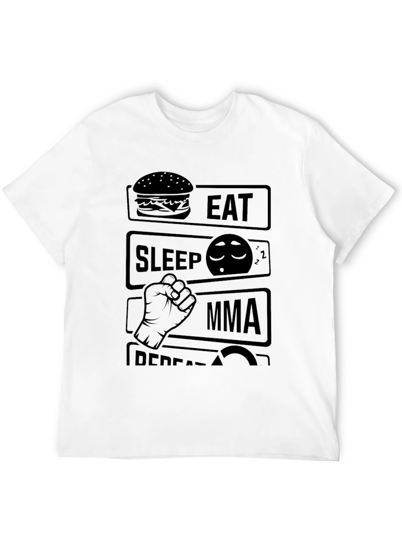 Eat Sleep MMA Repeat Black T-Shirt
