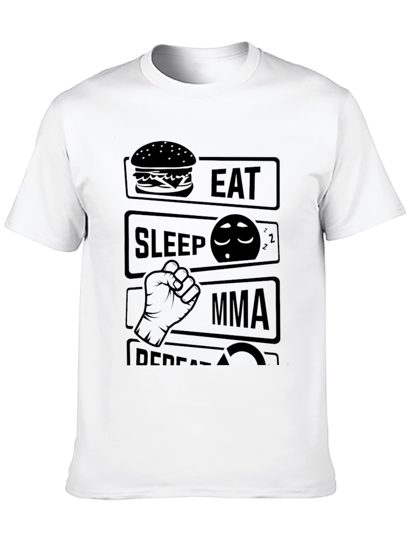 Eat Sleep MMA Repeat Black T-Shirt
