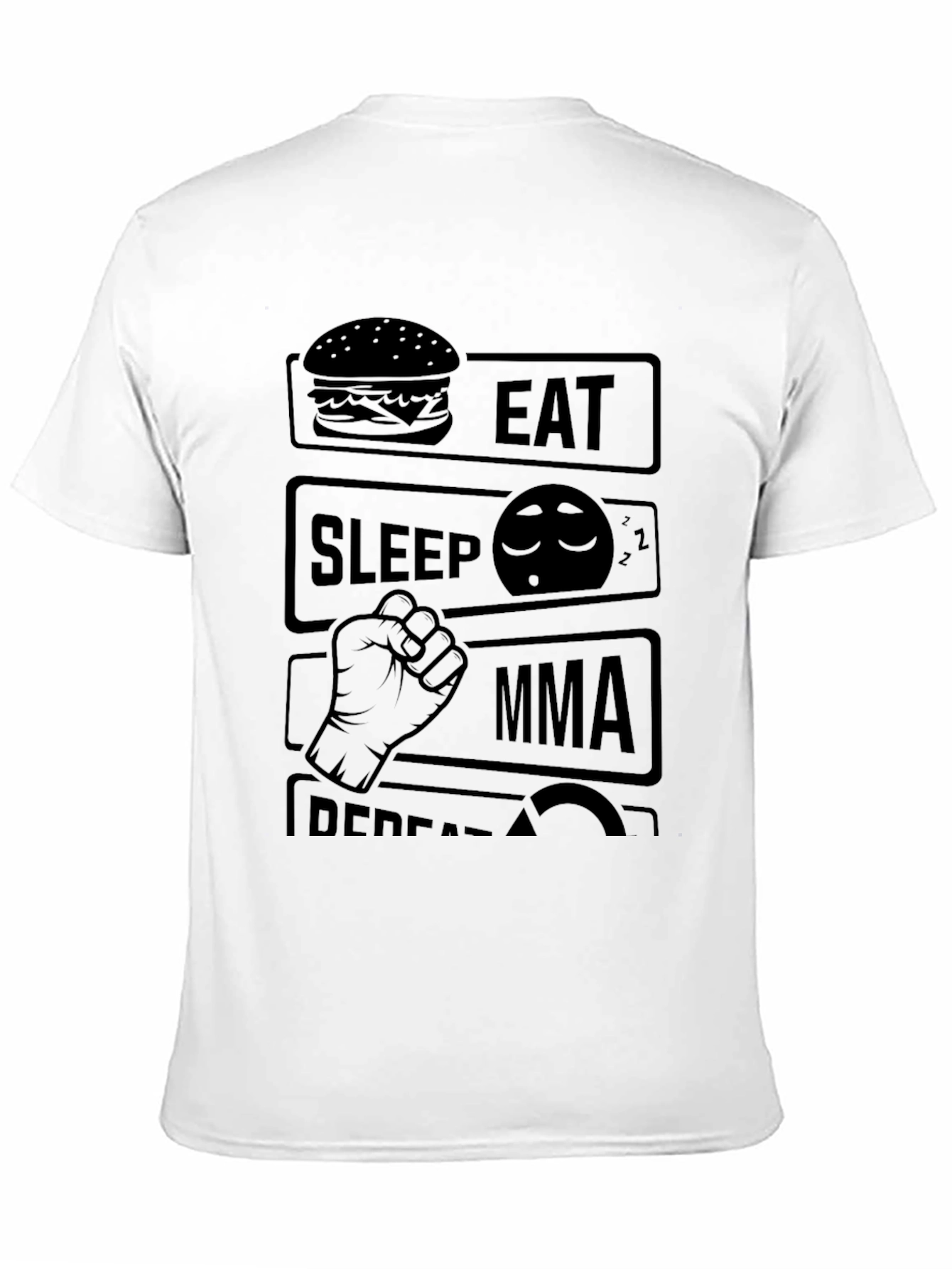 Eat Sleep MMA Repeat Black T-Shirt