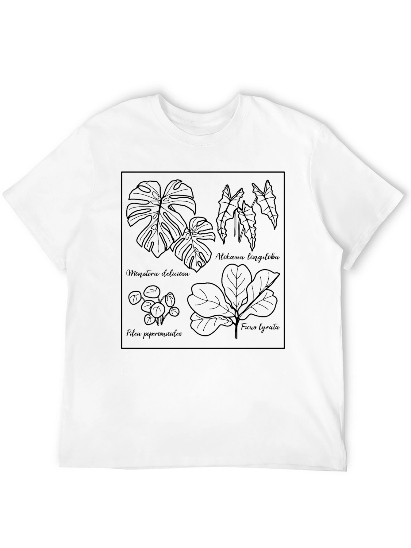 Botanical Plant Print Tee - Stylish Nature Lover T-Shirt