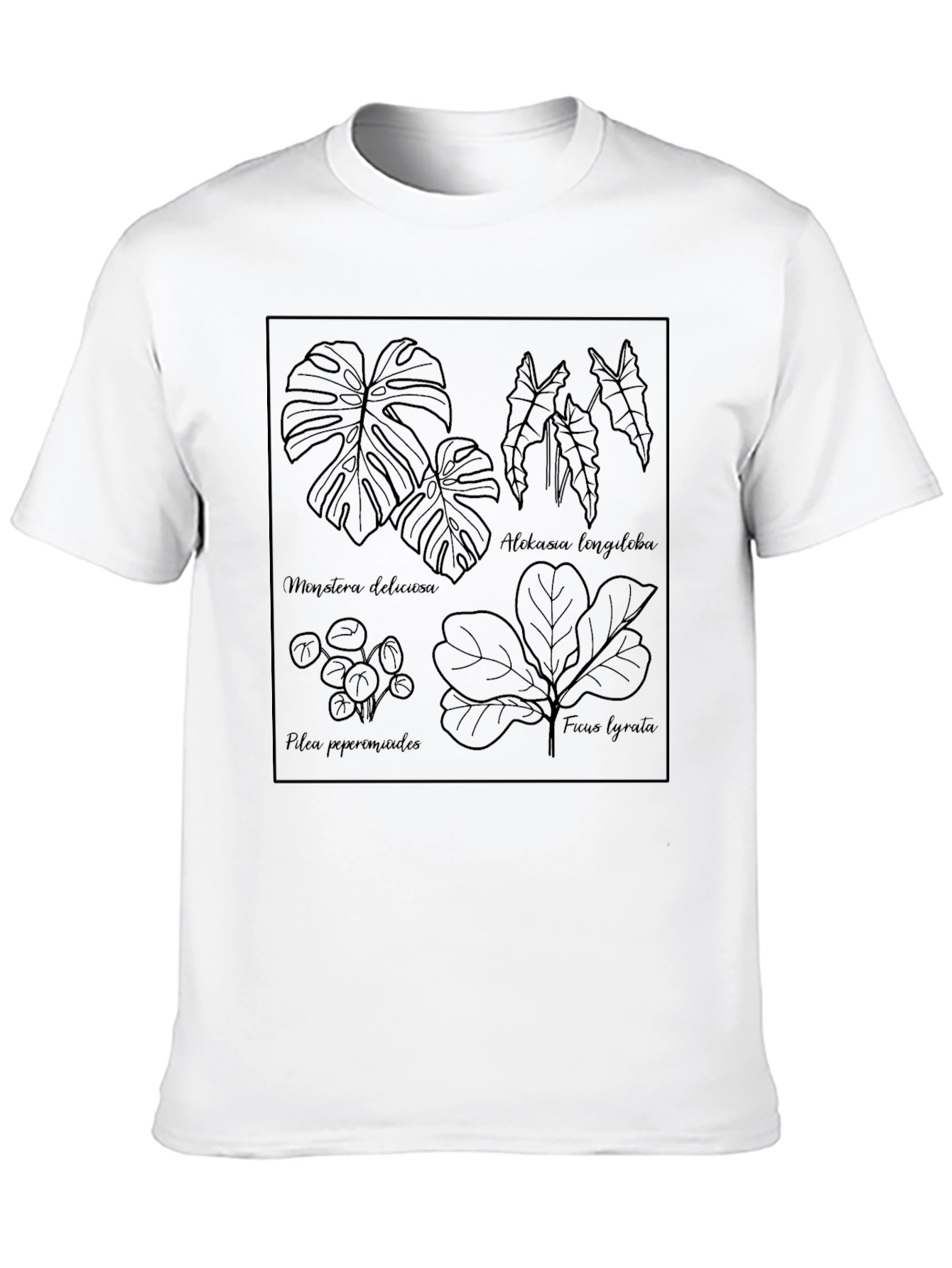Botanical Plant Print Tee - Stylish Nature Lover T-Shirt