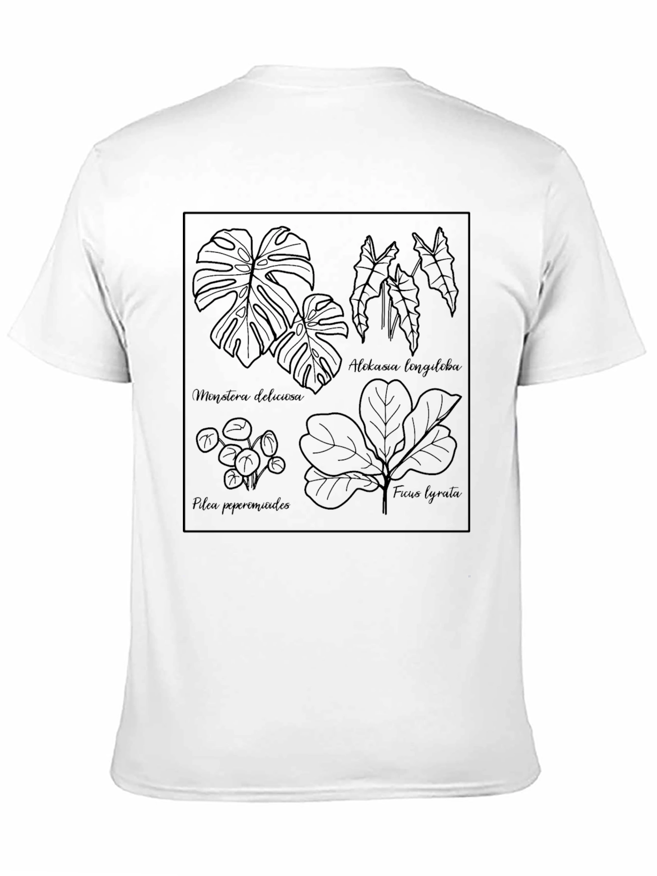 Botanical Plant Print Tee - Stylish Nature Lover T-Shirt