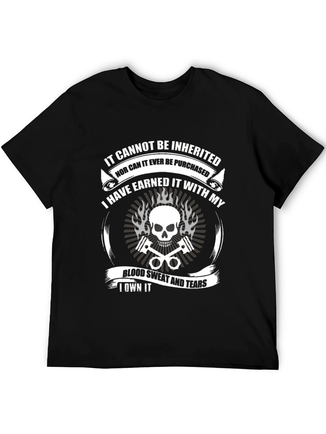 Earned It Skull & Pistons Graphic T-Shirt