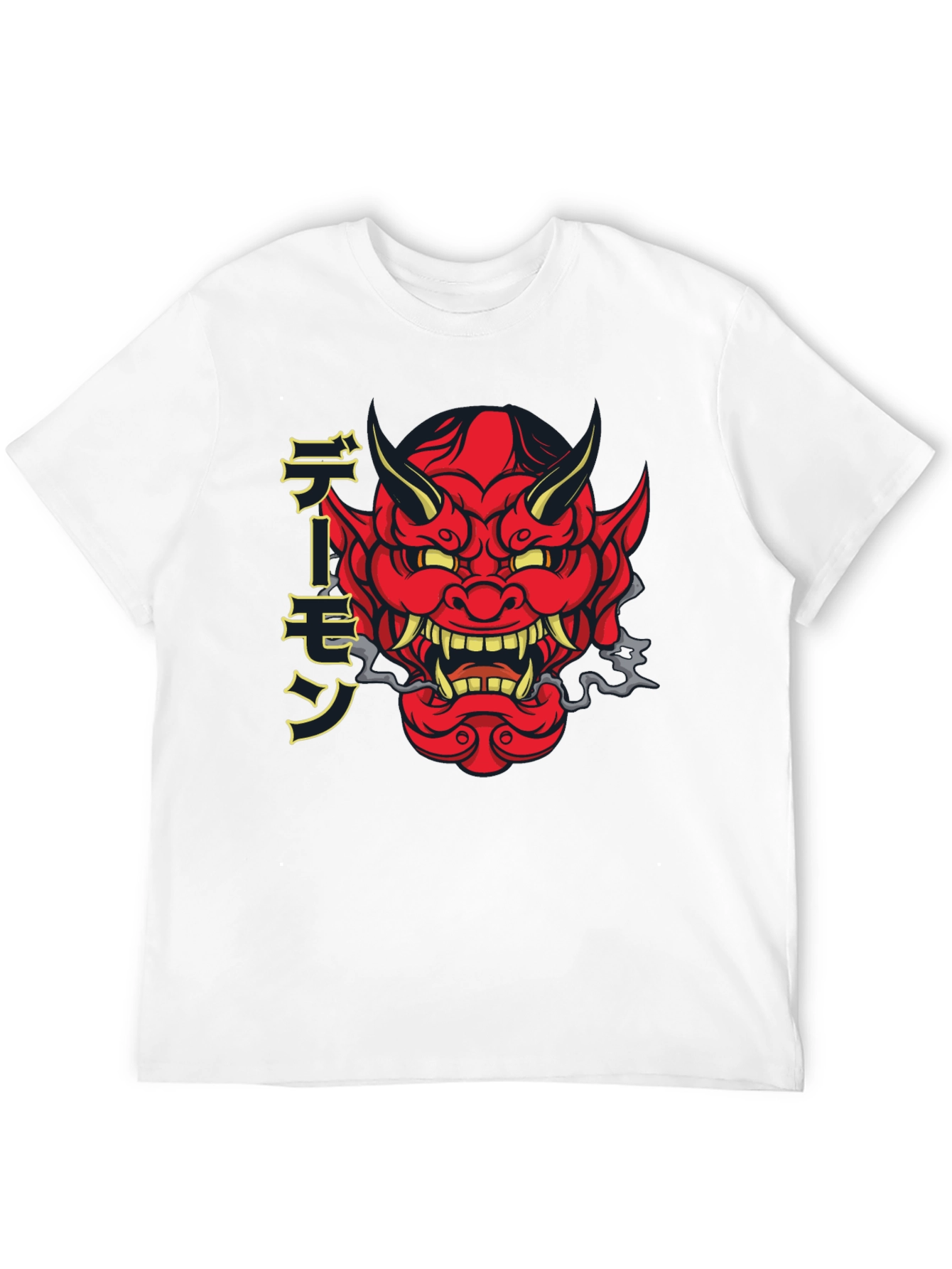 Japanese Oni Demon Graphic Black T-Shirt