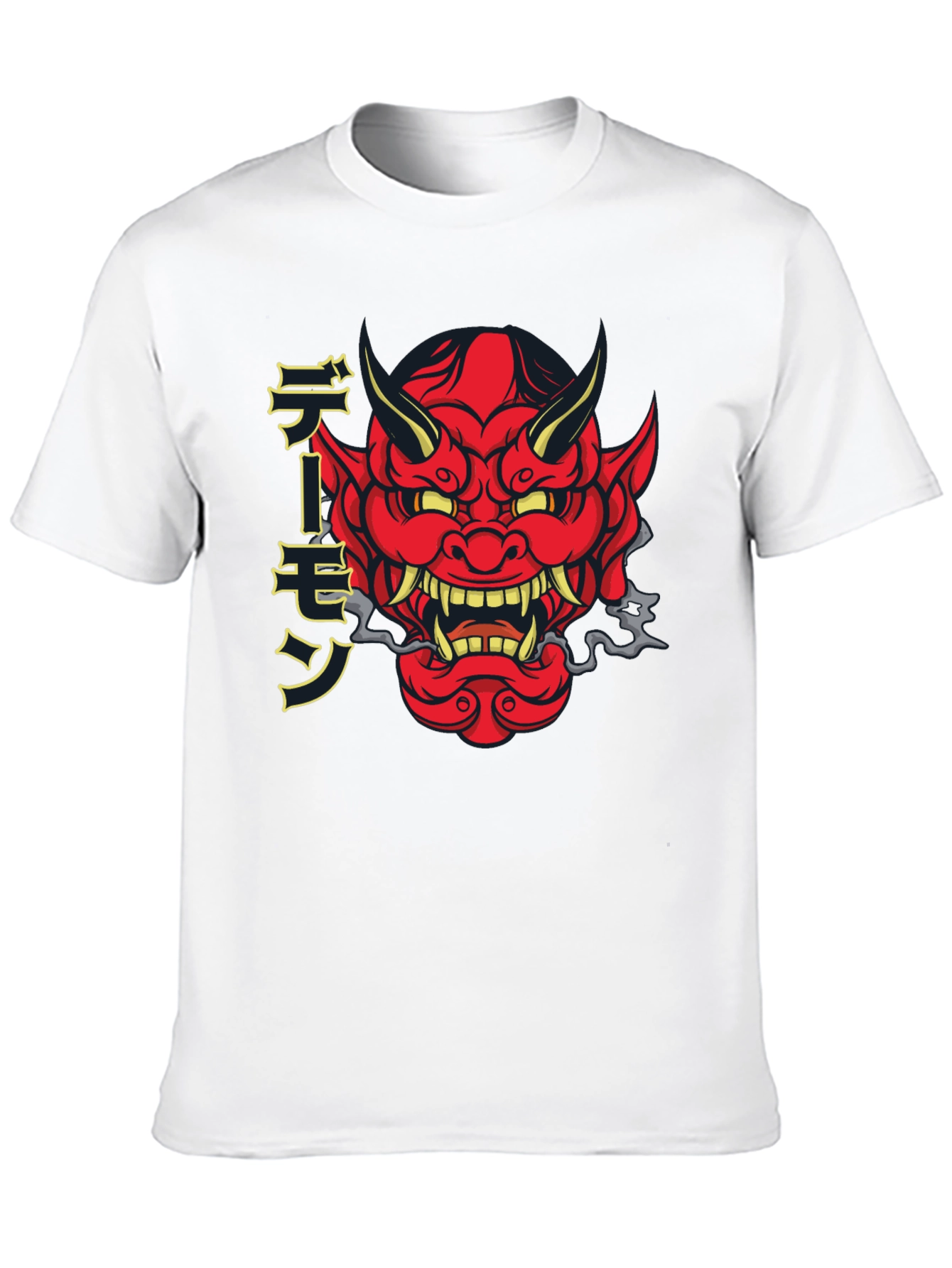 Japanese Oni Demon Graphic Black T-Shirt