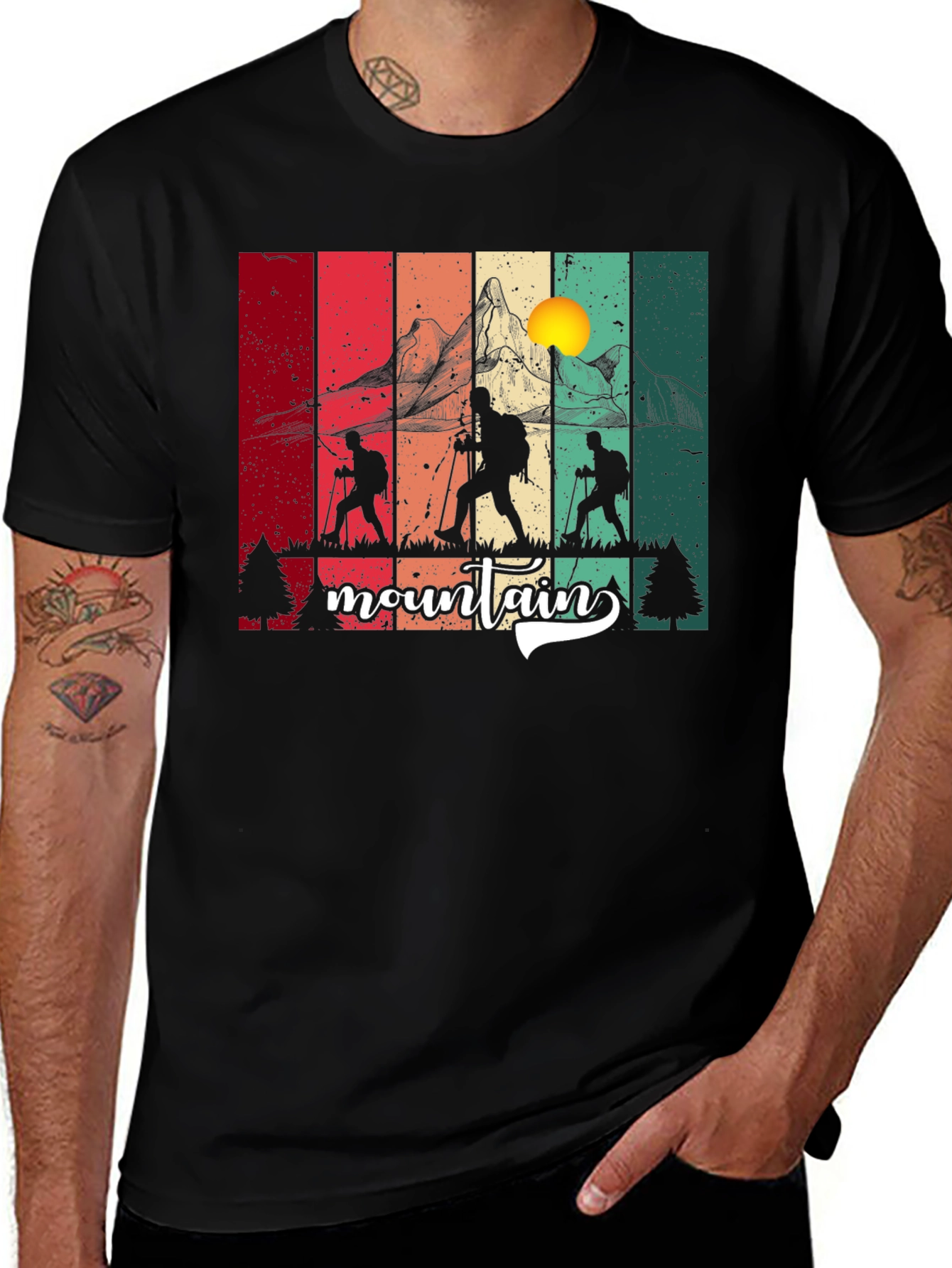 Mountain Hiker Graphic T-Shirt - Nature Lover Tee