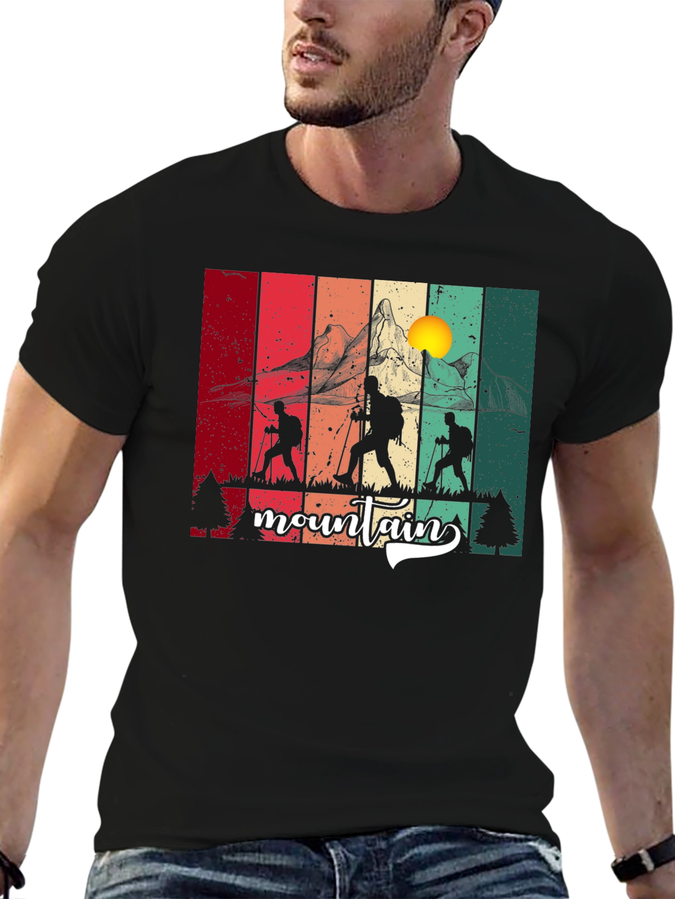 Mountain Hiker Graphic T-Shirt - Nature Lover Tee
