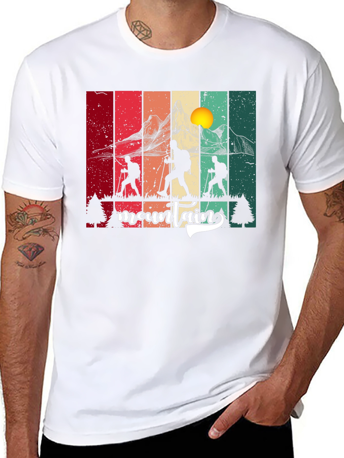 Mountain Hiker Graphic T-Shirt - Nature Lover Tee