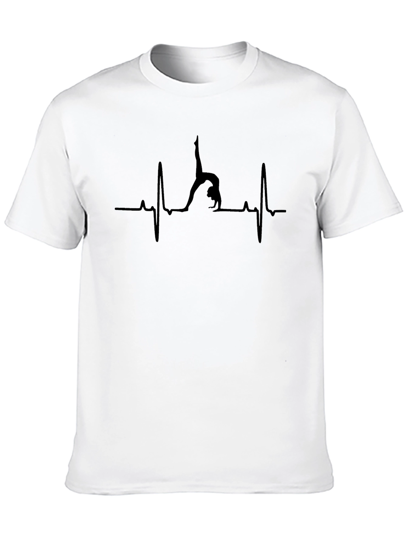Gymnast Heartbeat Graphic Tee - Black