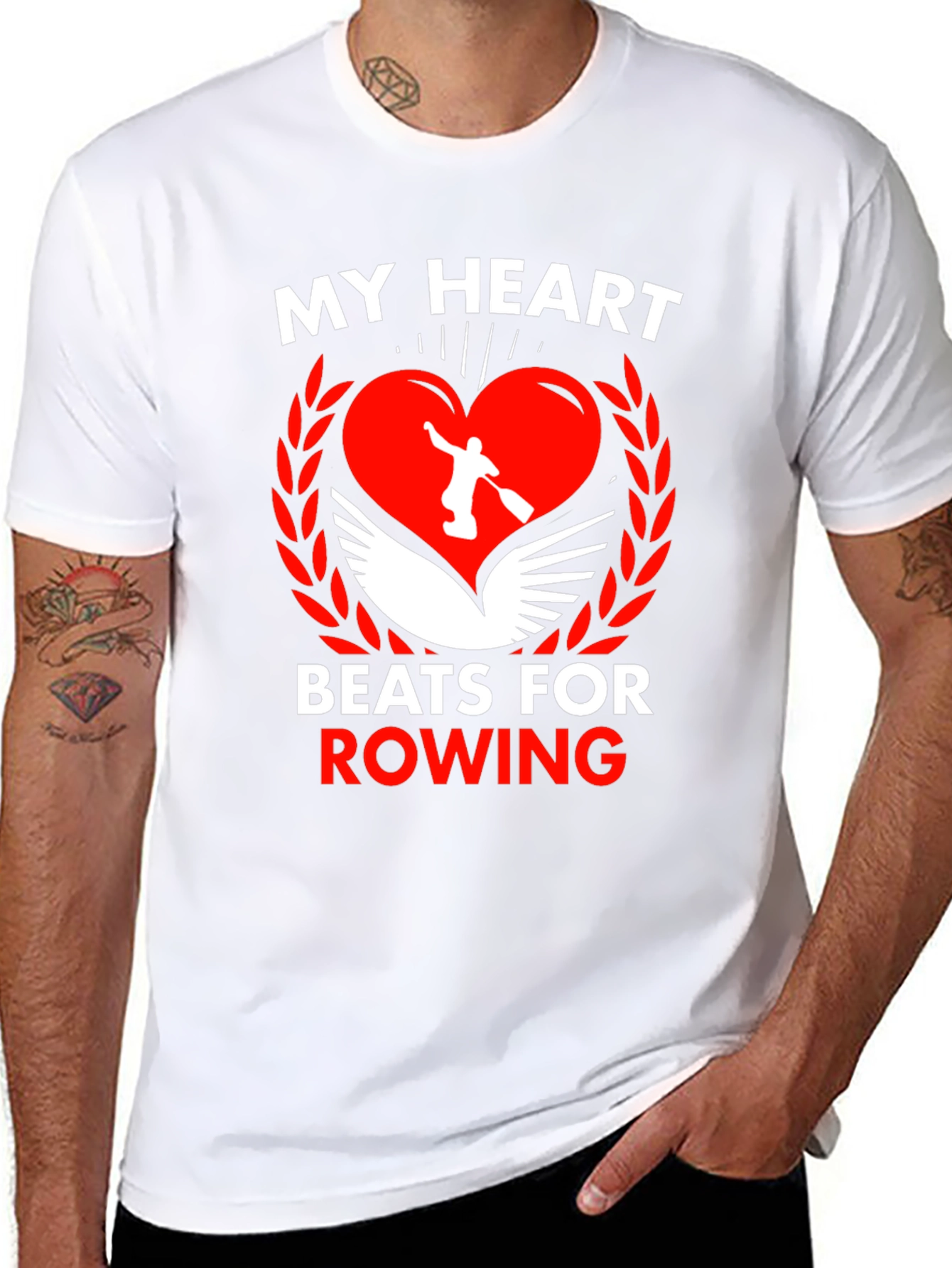 My Heart Beats For Rowing Graphic Tee