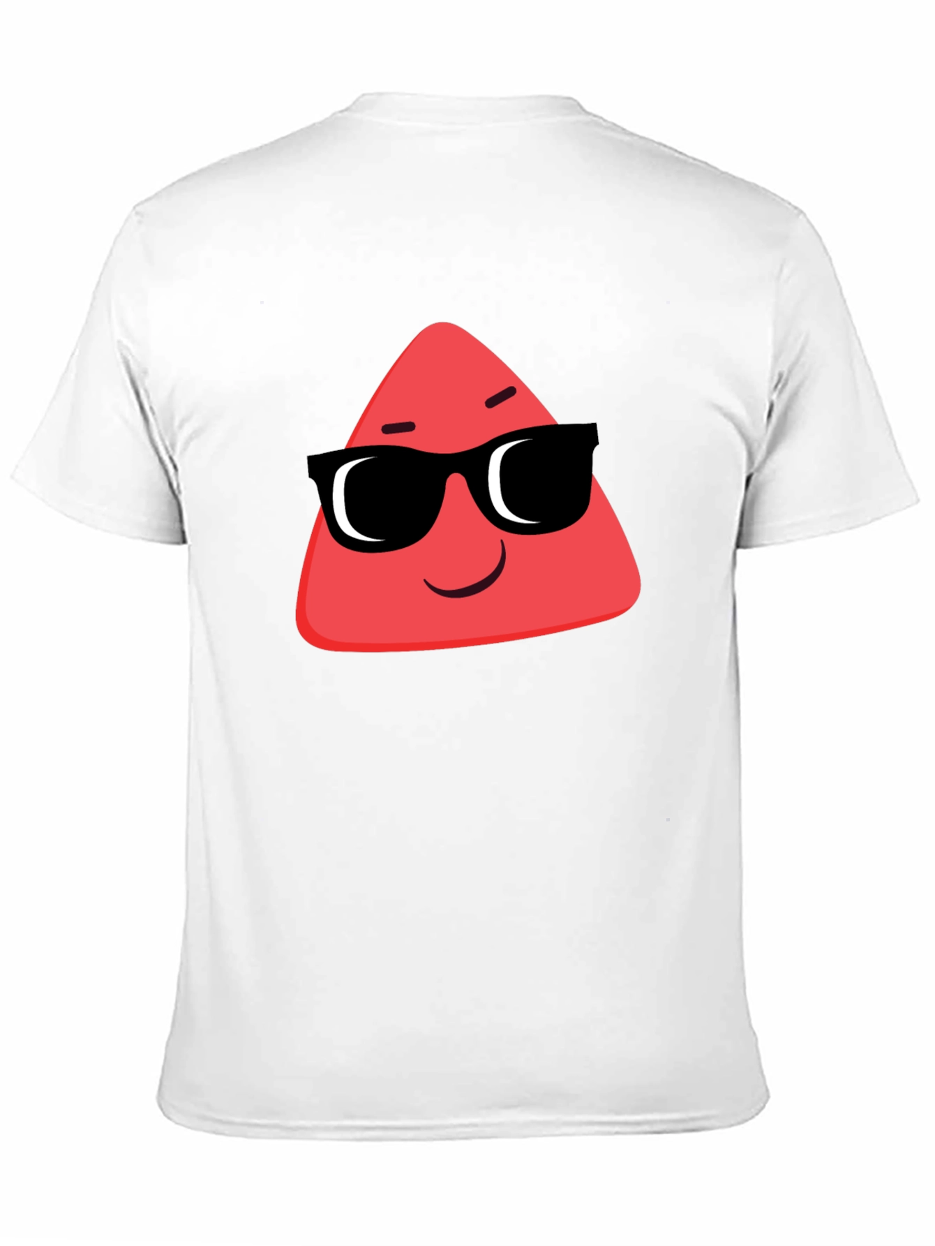 Cool Red Triangle Graphic Black T-Shirt