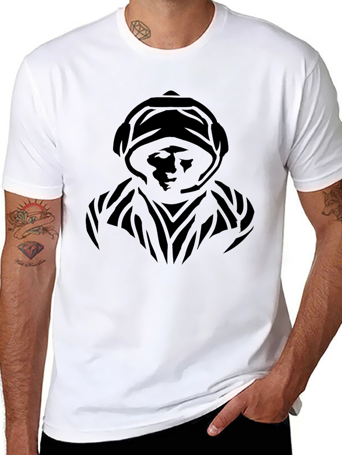 Mystic Silhouette Mens Black T-Shirt