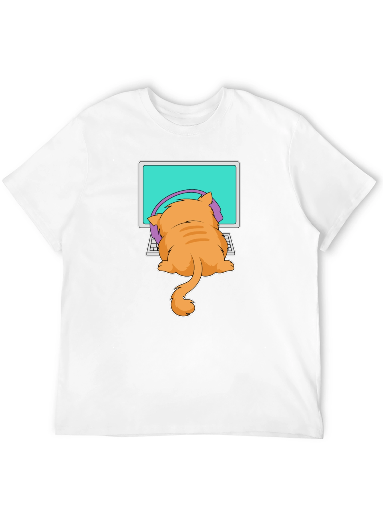 Cat Gamer T-Shirt - Funny Kitten Computer Tee
