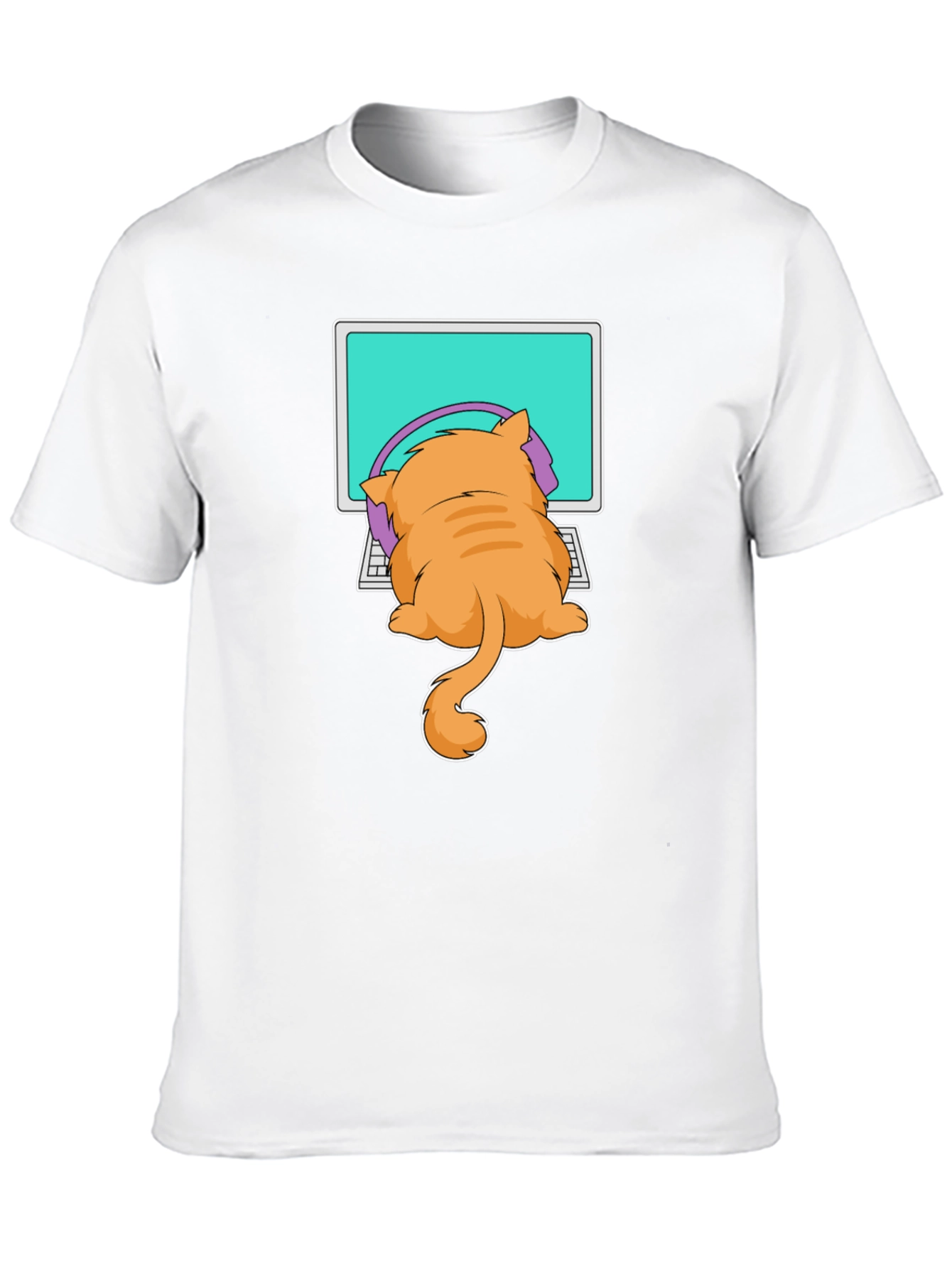 Cat Gamer T-Shirt - Funny Kitten Computer Tee