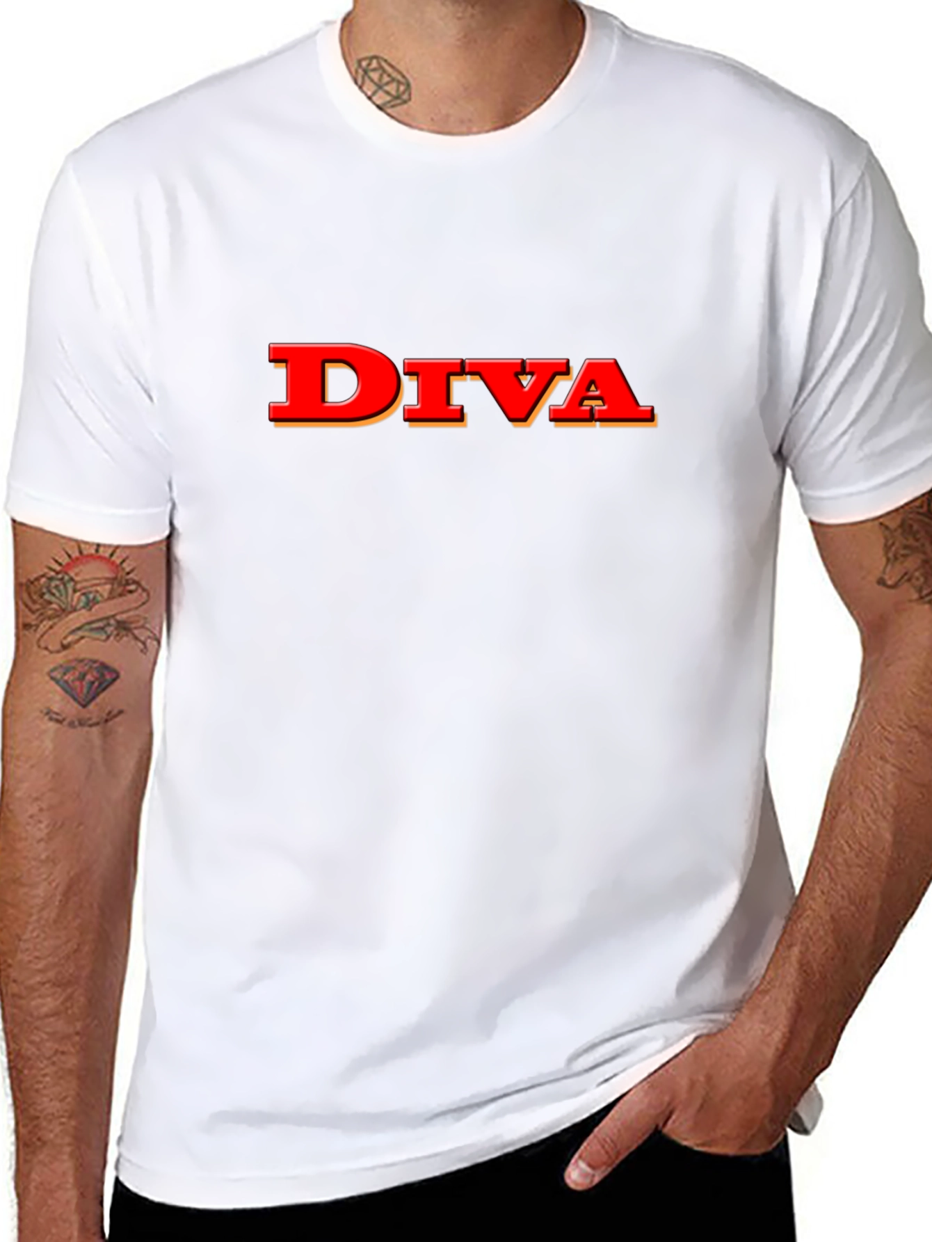 Diva Graphic Tee - Stylish Black T-Shirt
