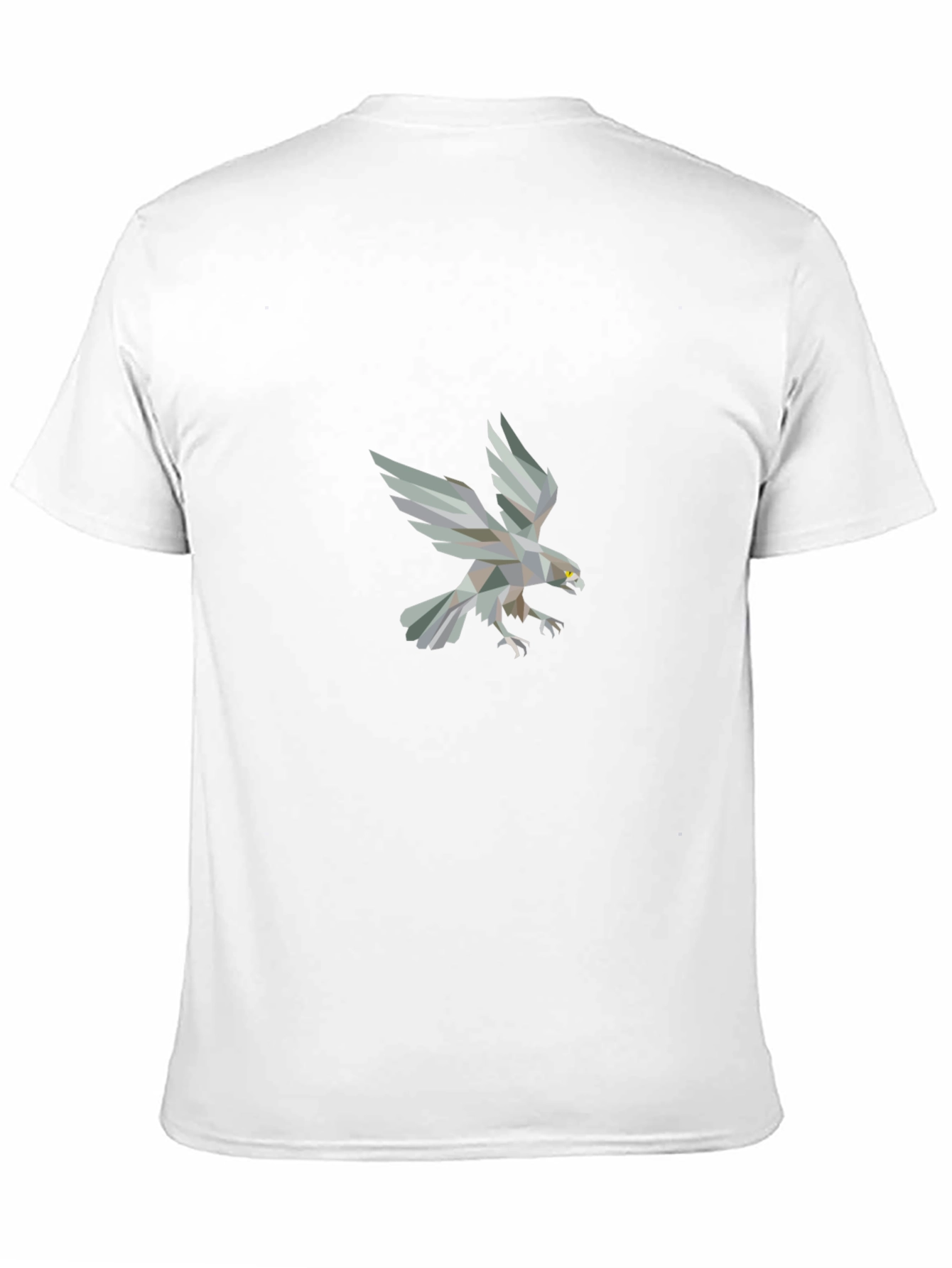 Geometric Eagle Print Black T-Shirt