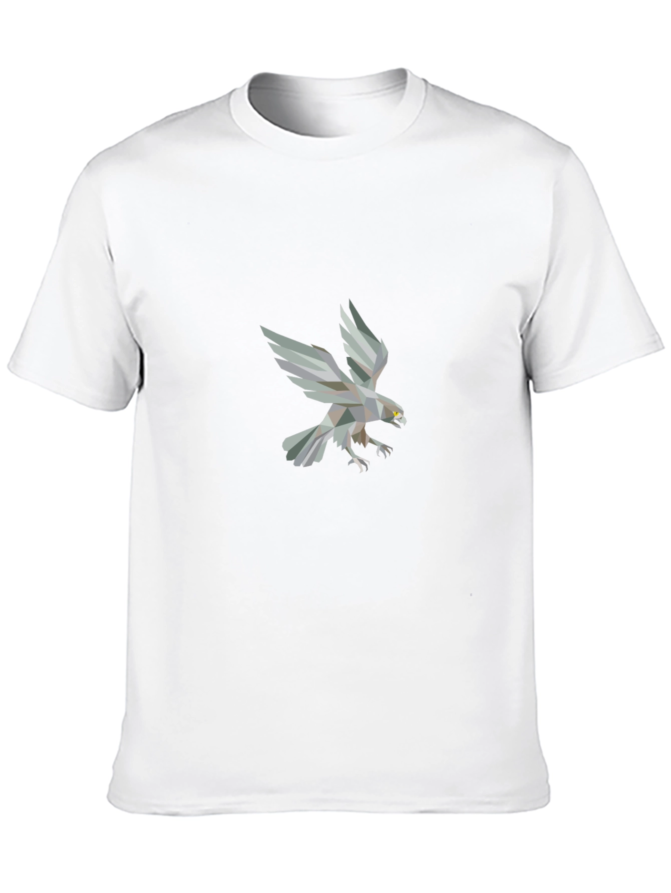 Geometric Eagle Print Black T-Shirt