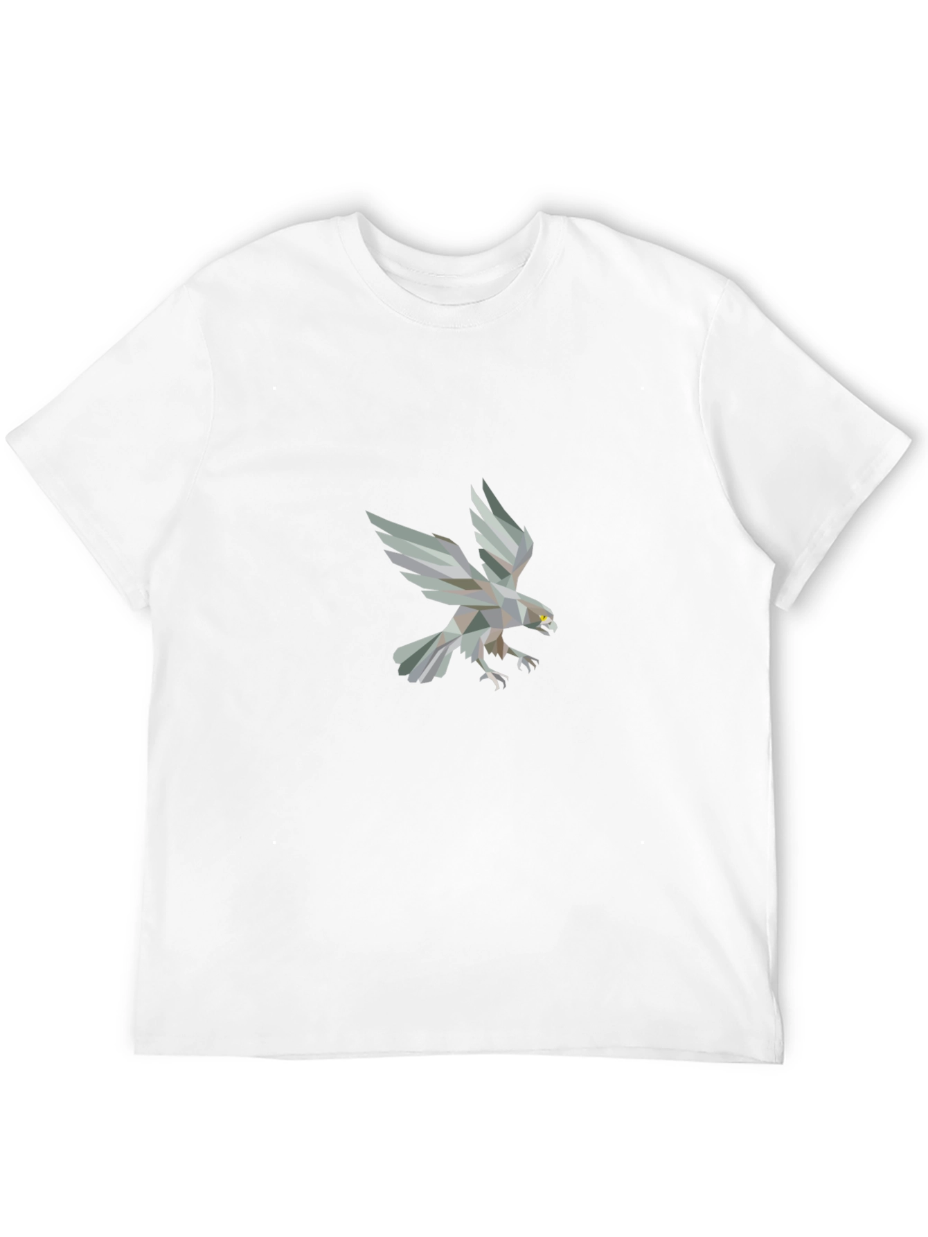 Geometric Eagle Print Black T-Shirt