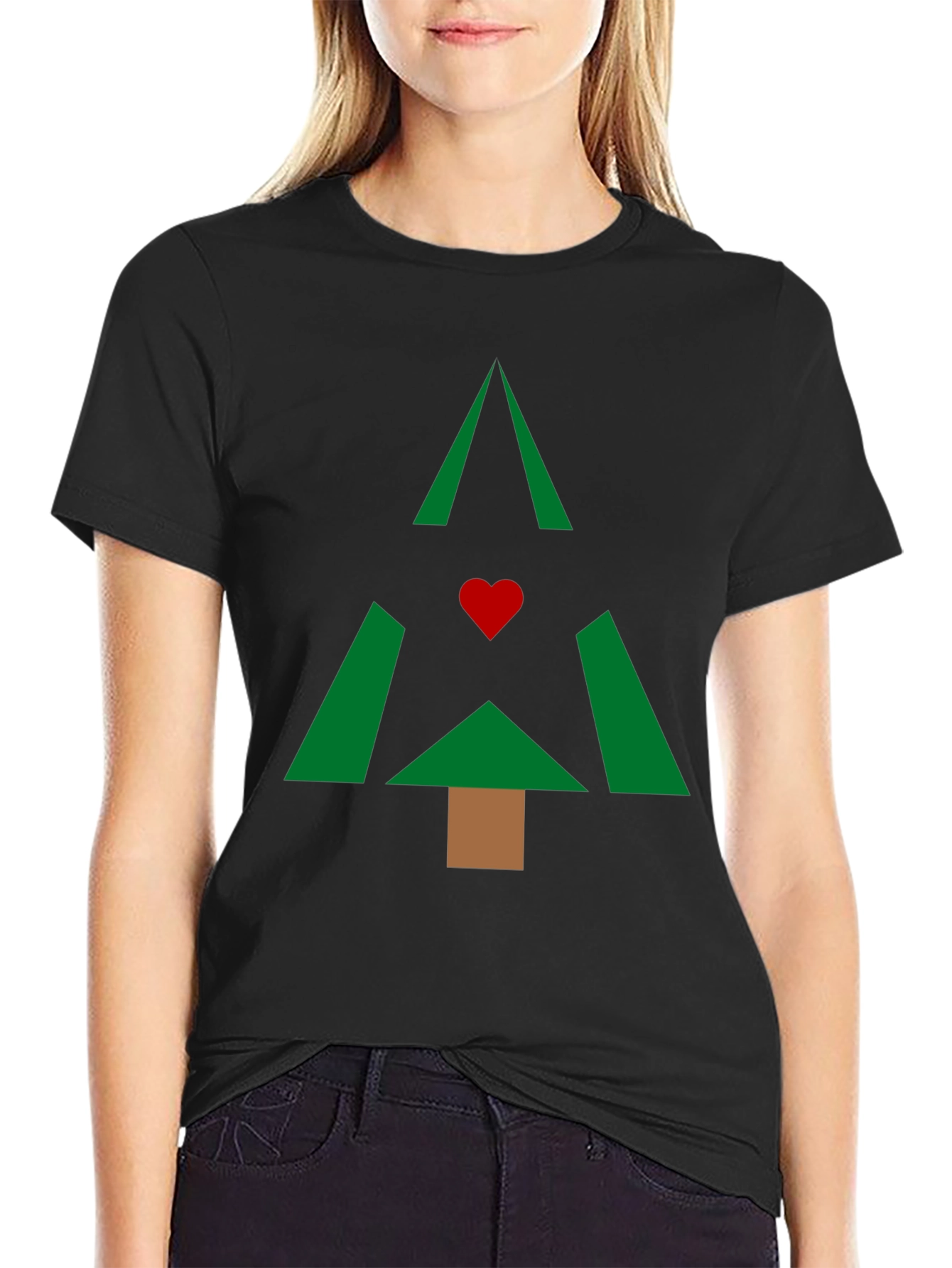 Geometric Christmas Tree Graphic Tee