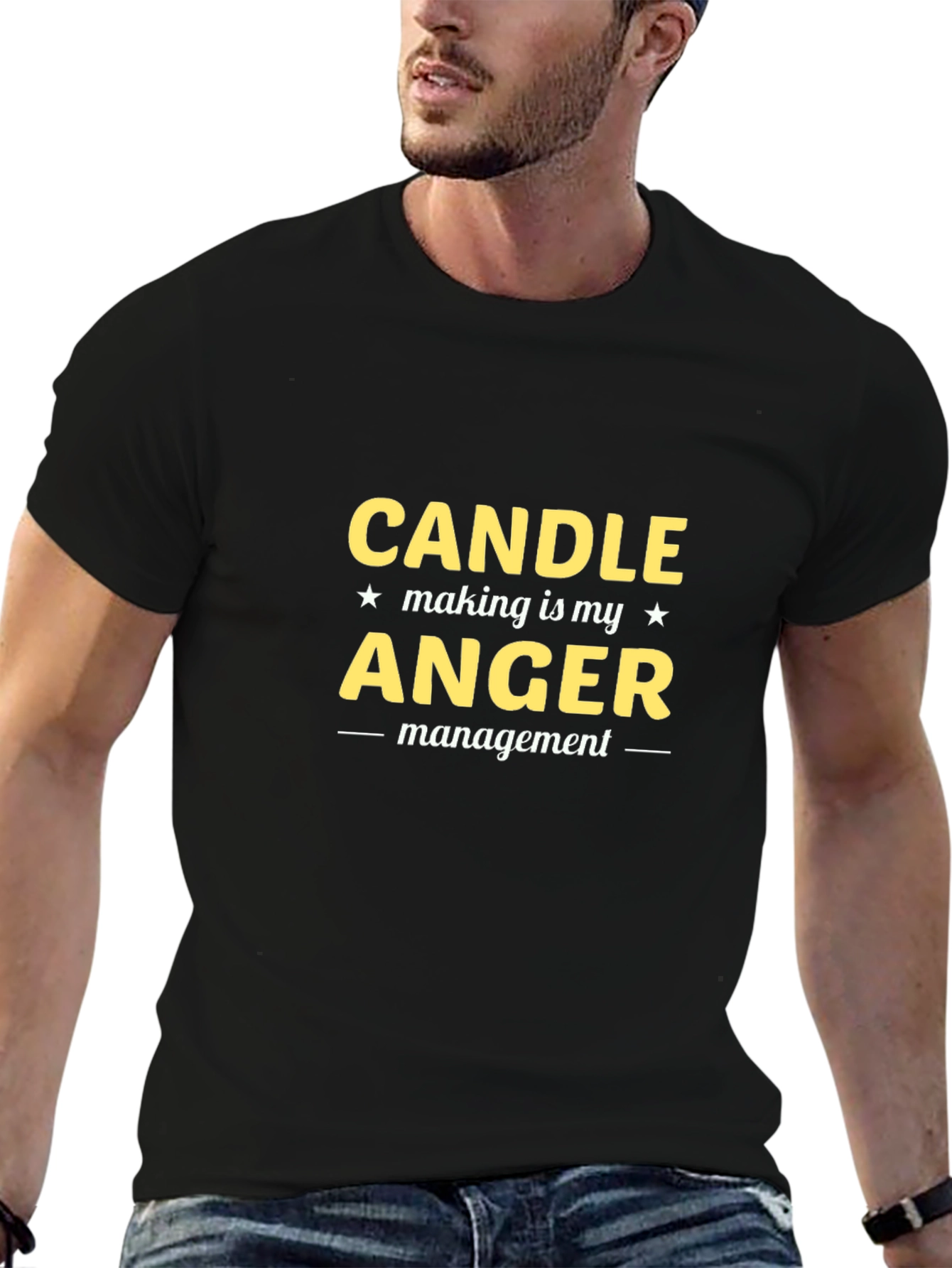Candle Making Anger Management Black T-Shirt