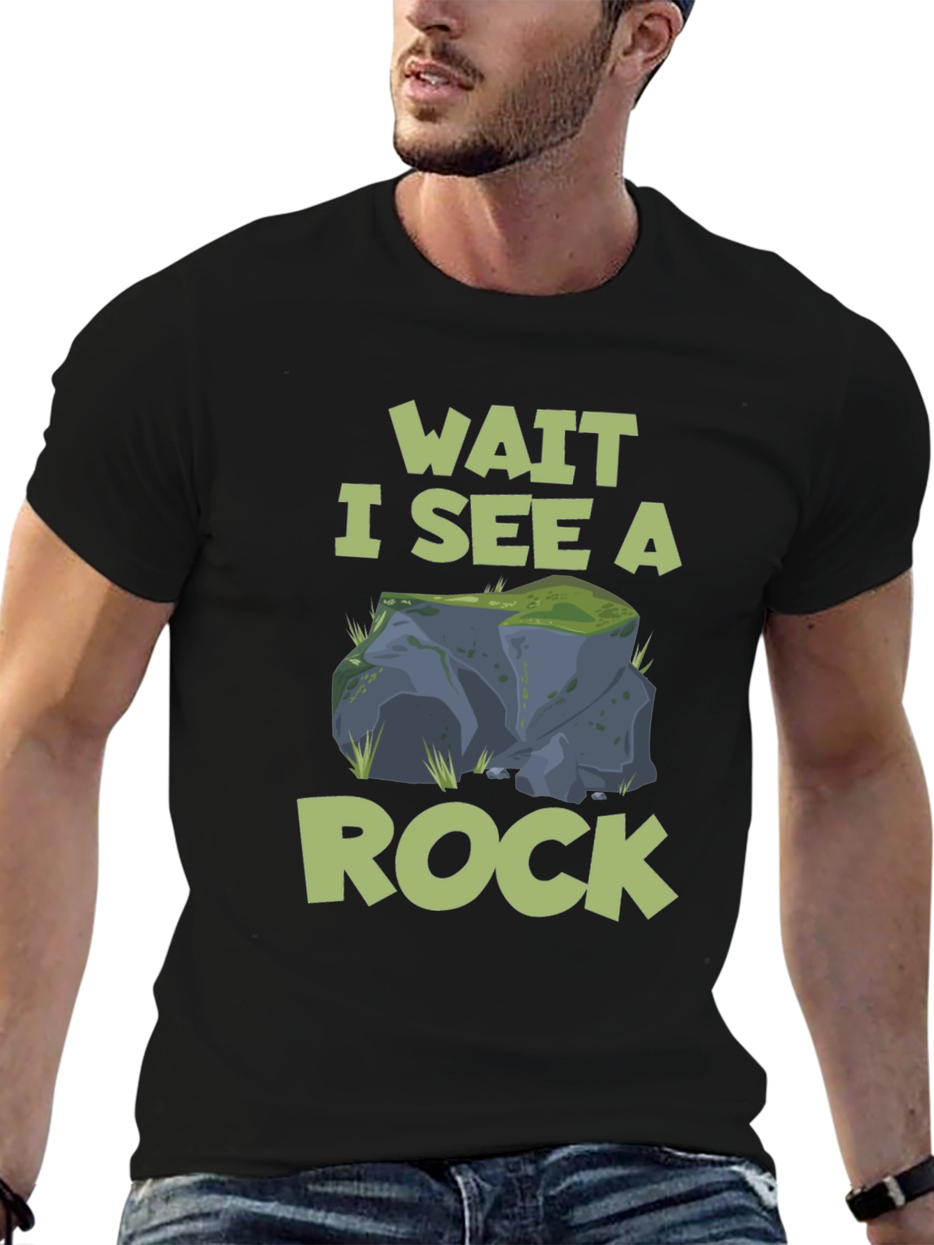 Wait I See A Rock T-Shirt Funny Geologist Tee