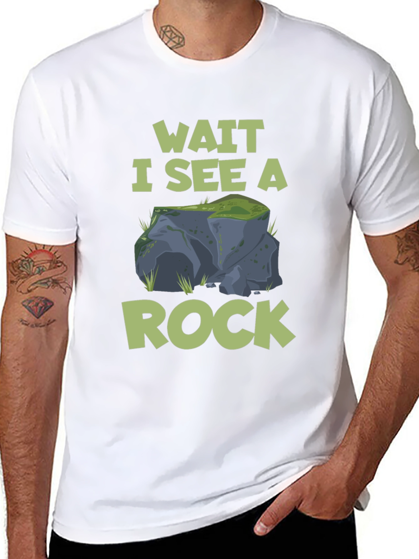 Wait I See A Rock T-Shirt Funny Geologist Tee