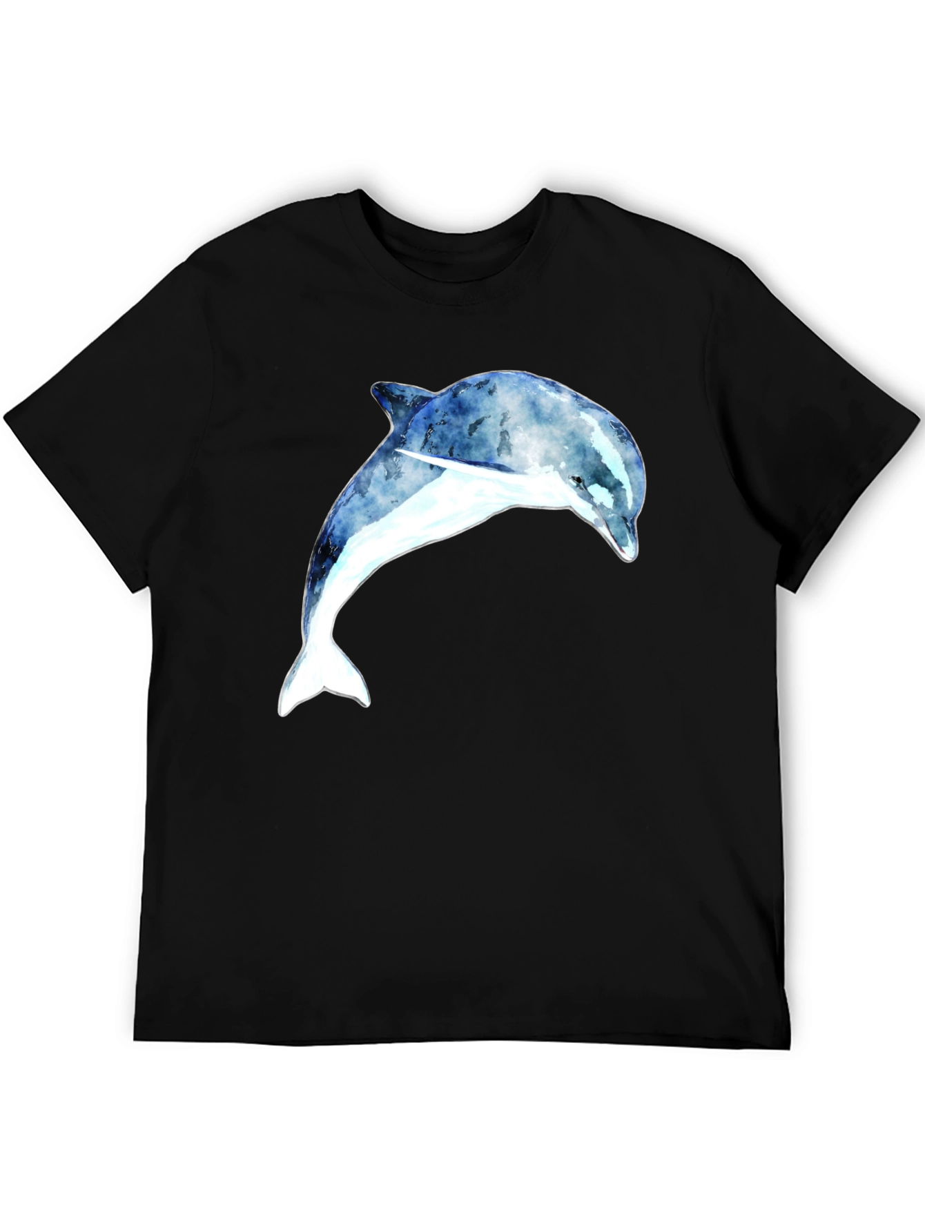 Dolphin Graphic Tee - Black Cotton Blend