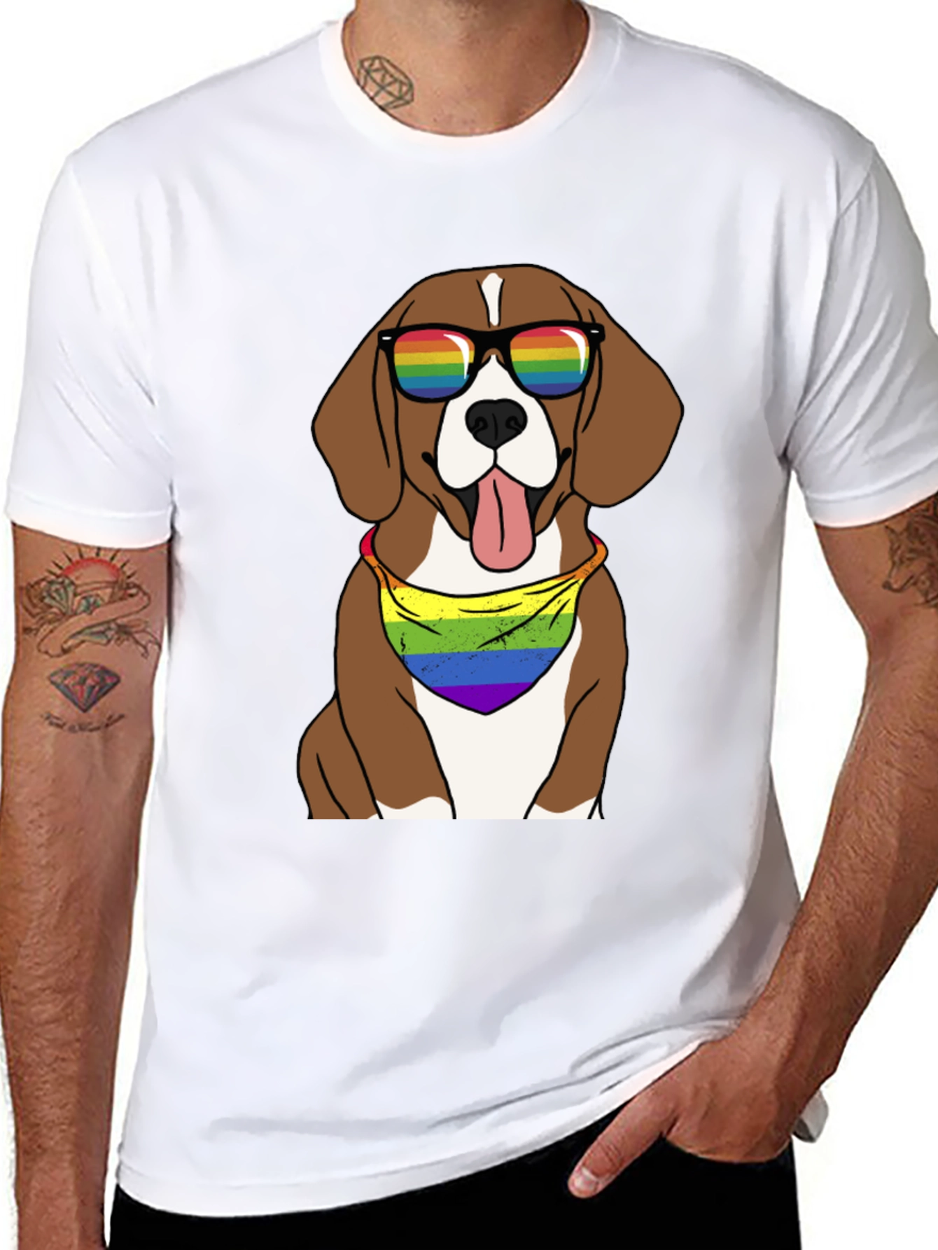 Pride Beagle T-Shirt - LGBTQ+ Dog Tee