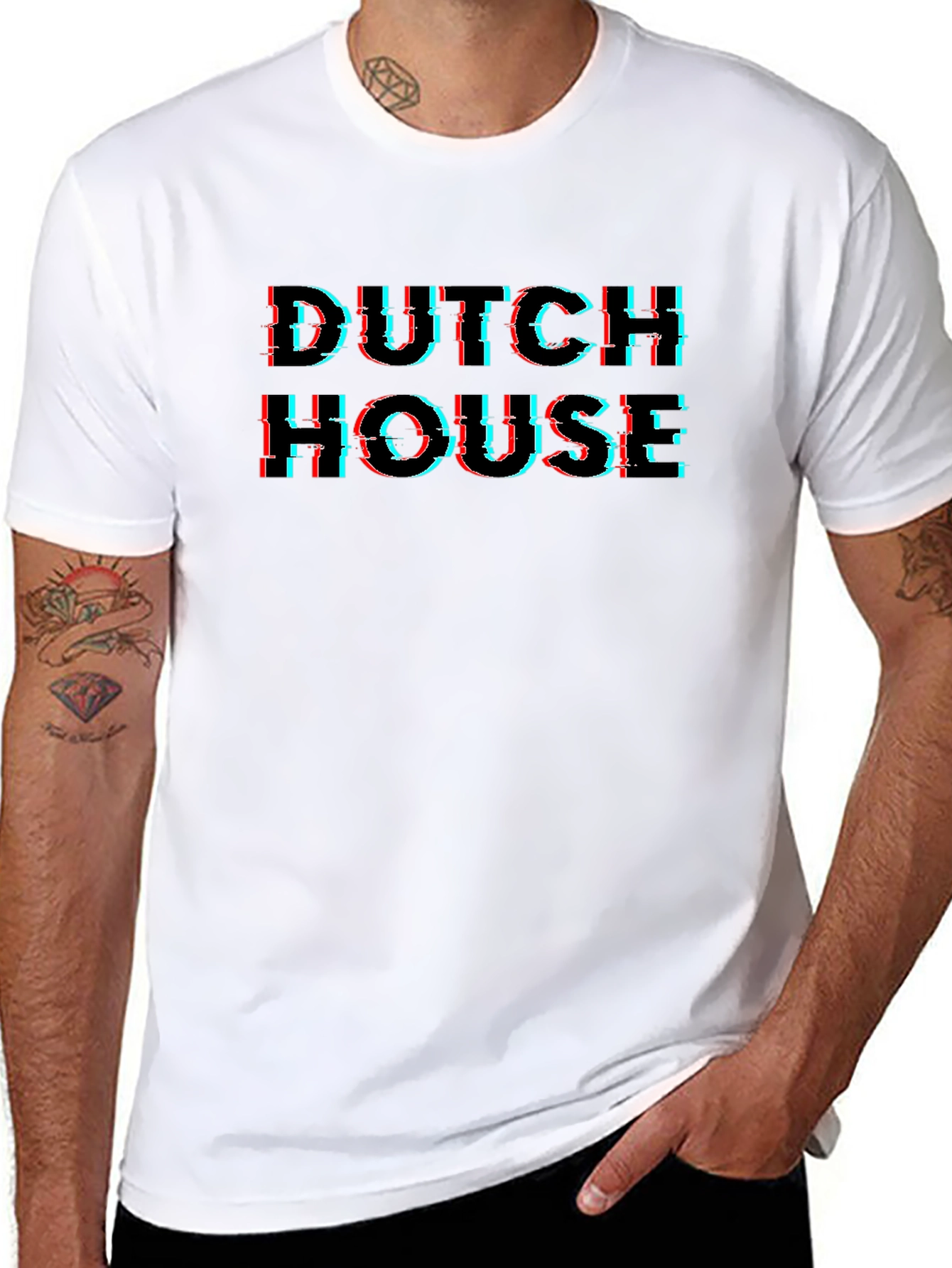 Dutch House Glitch T-Shirt - Black Graphic Tee