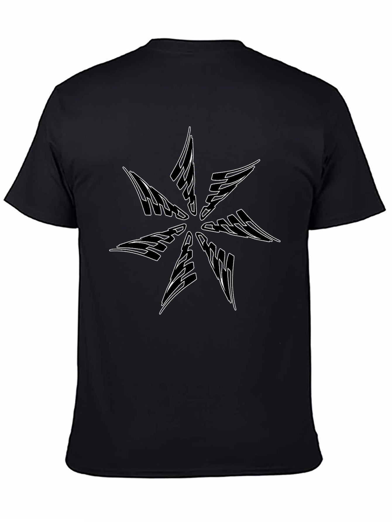 Graphic Starburst Tee - Modern Black T-Shirt