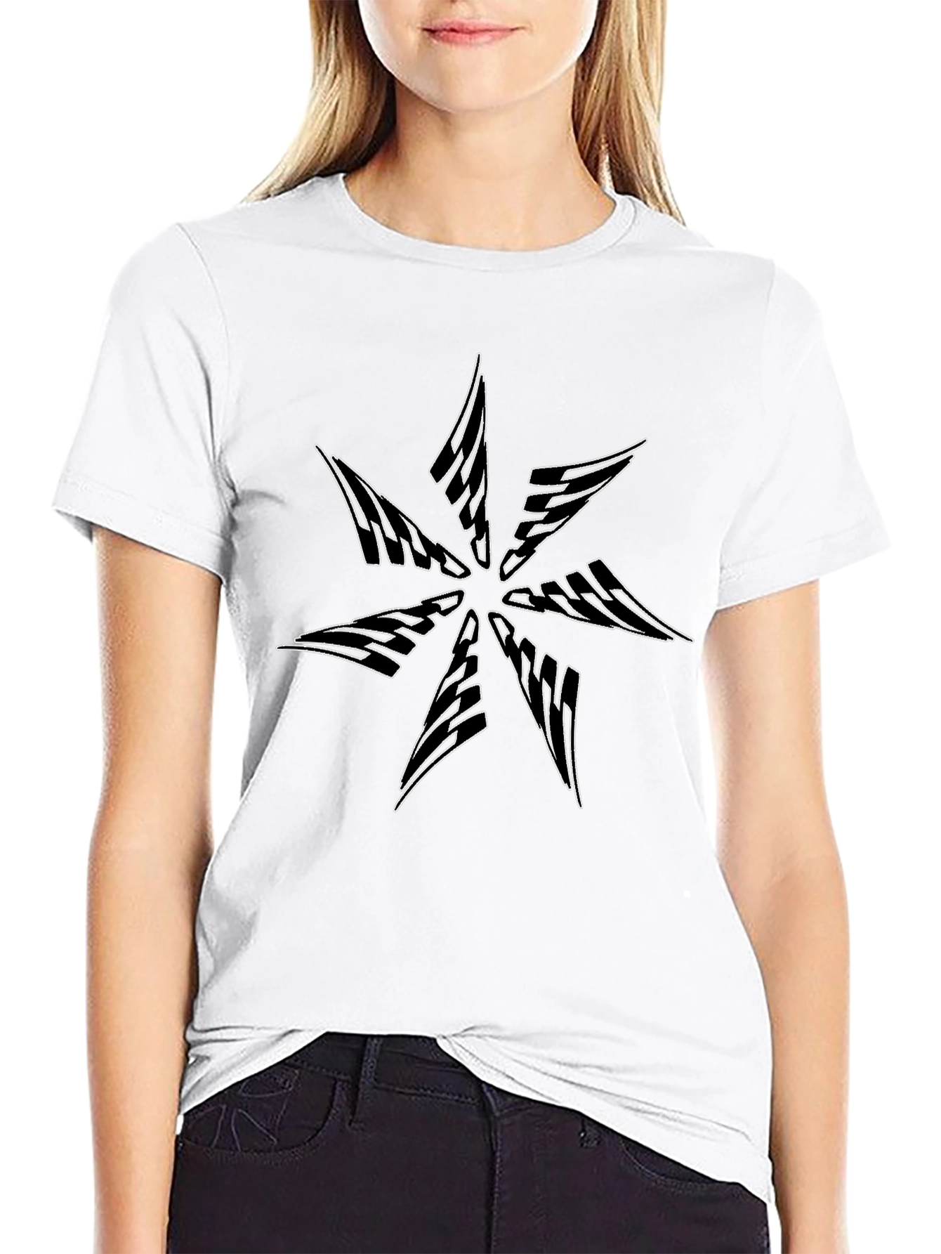 Graphic Starburst Tee - Modern Black T-Shirt