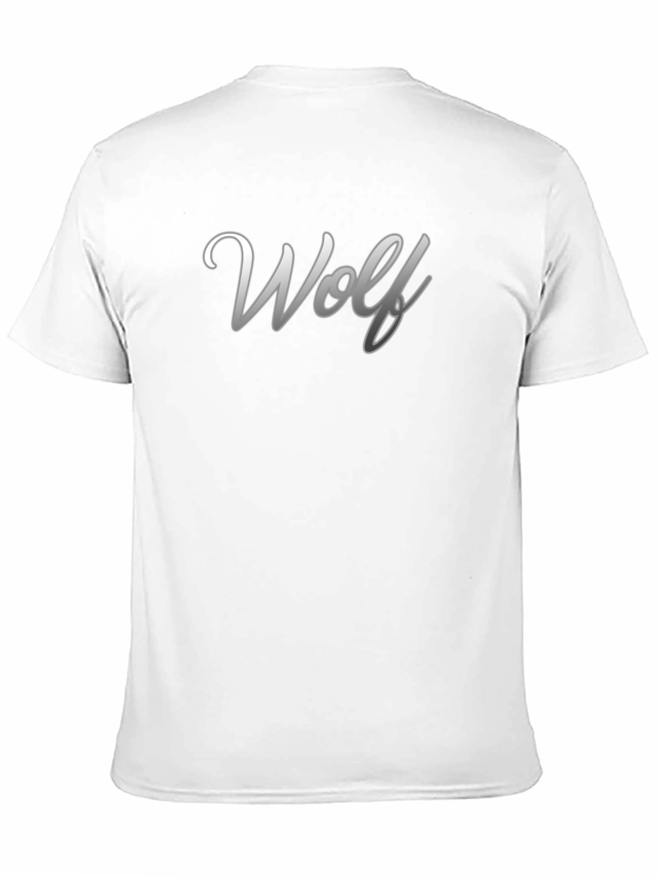 Wolf Graphic Print Crew Neck T-Shirt - Black
