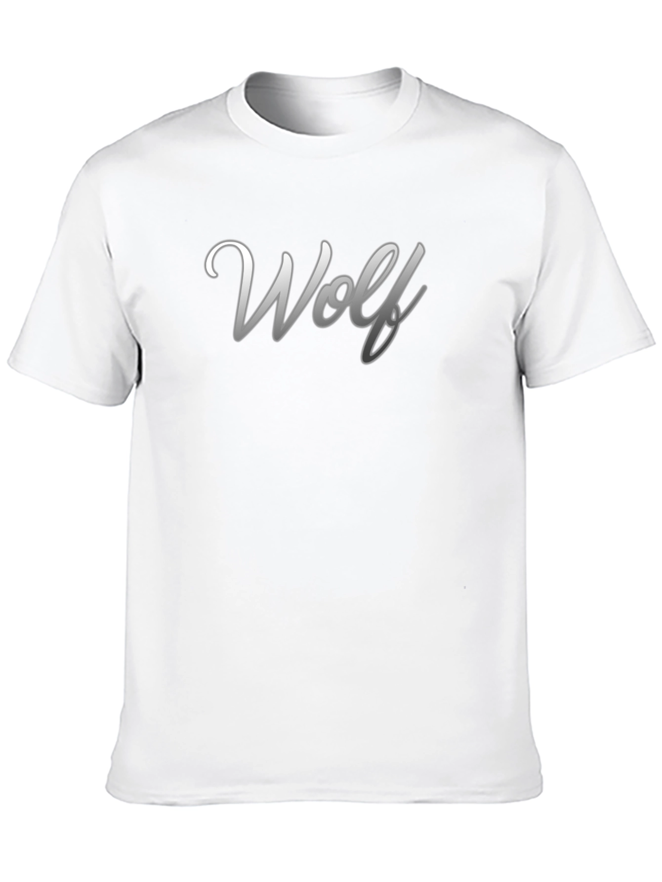 Wolf Graphic Print Crew Neck T-Shirt - Black