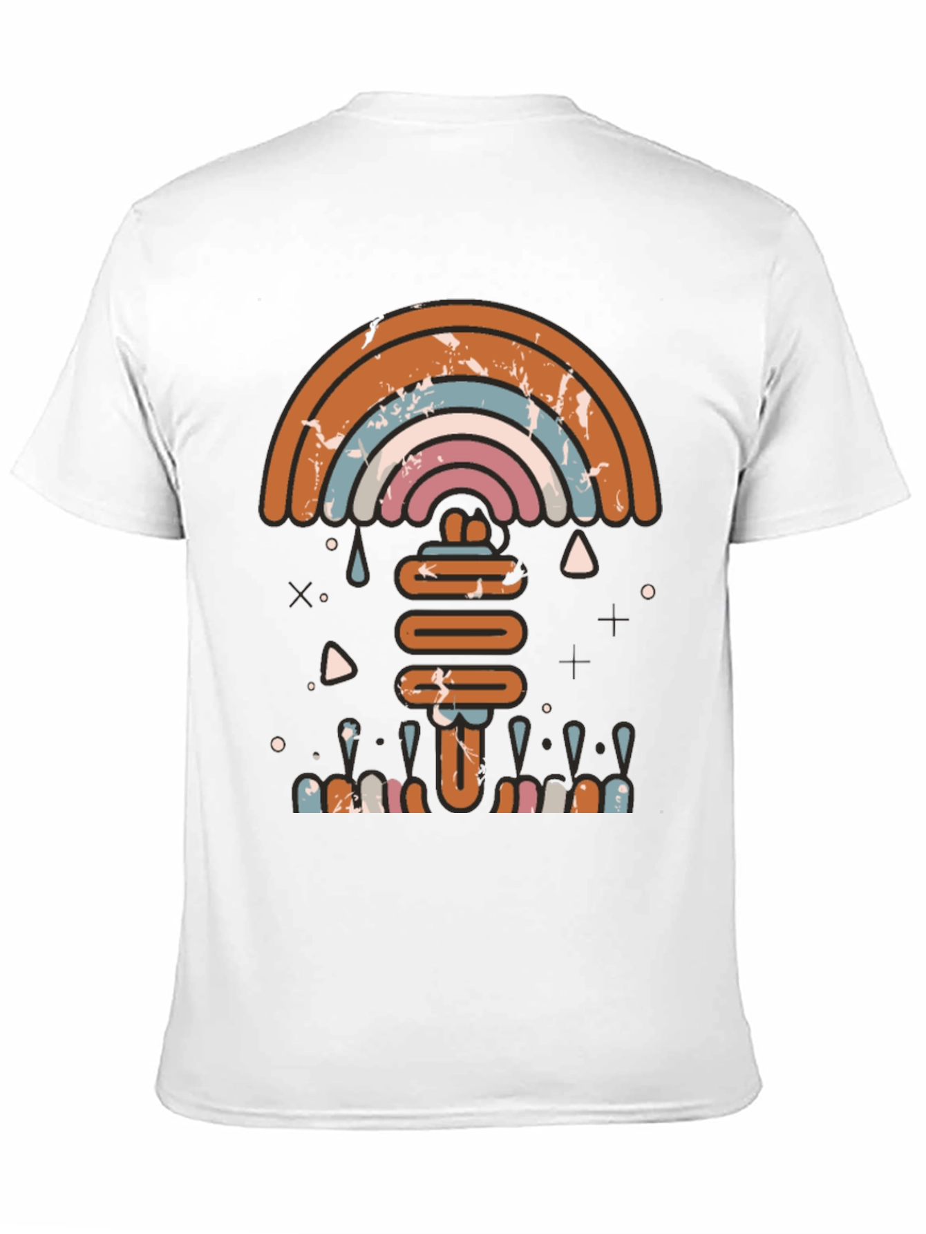 Retro Rainbow Graphic Tee - Stylish Comfort