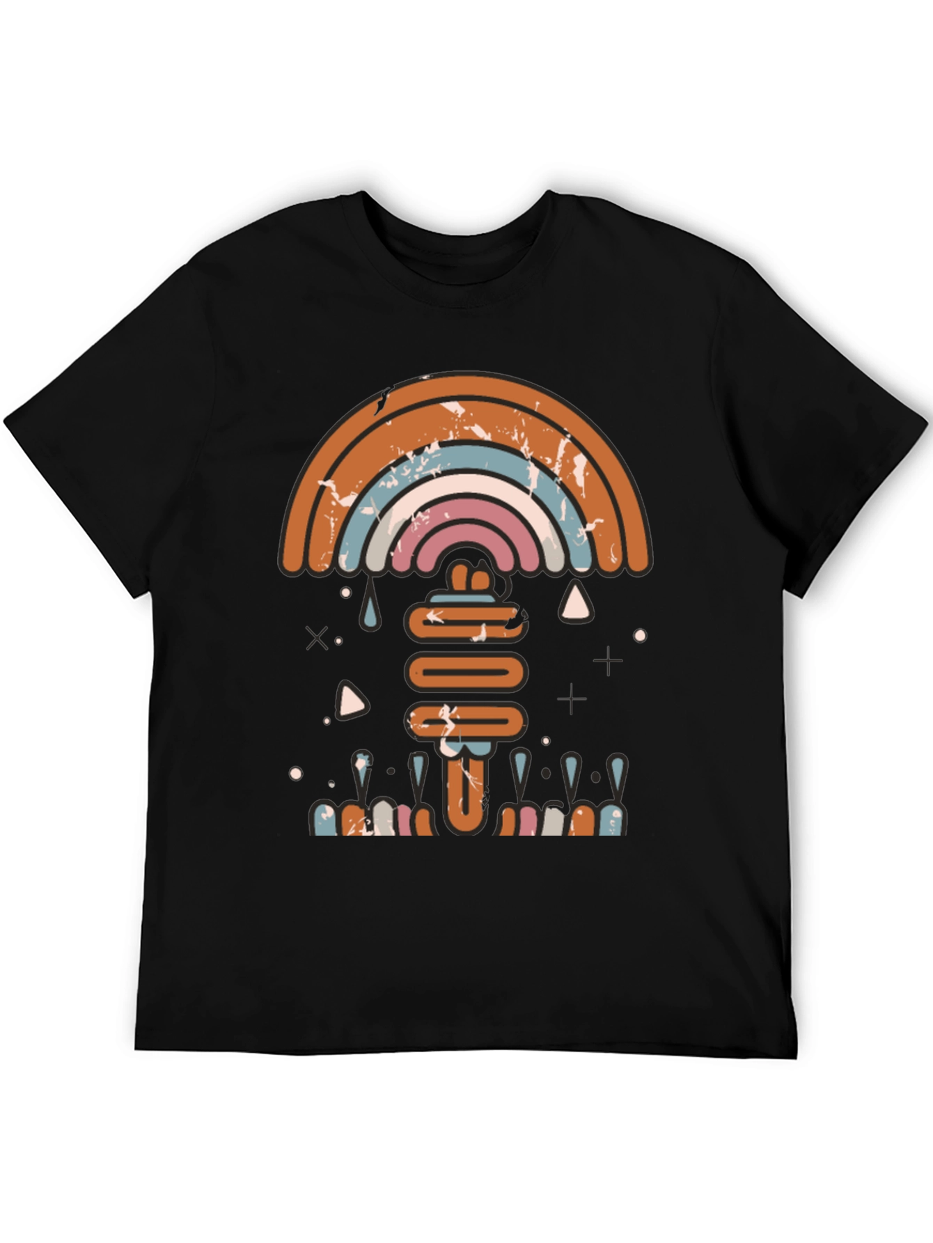 Retro Rainbow Graphic Tee - Stylish Comfort