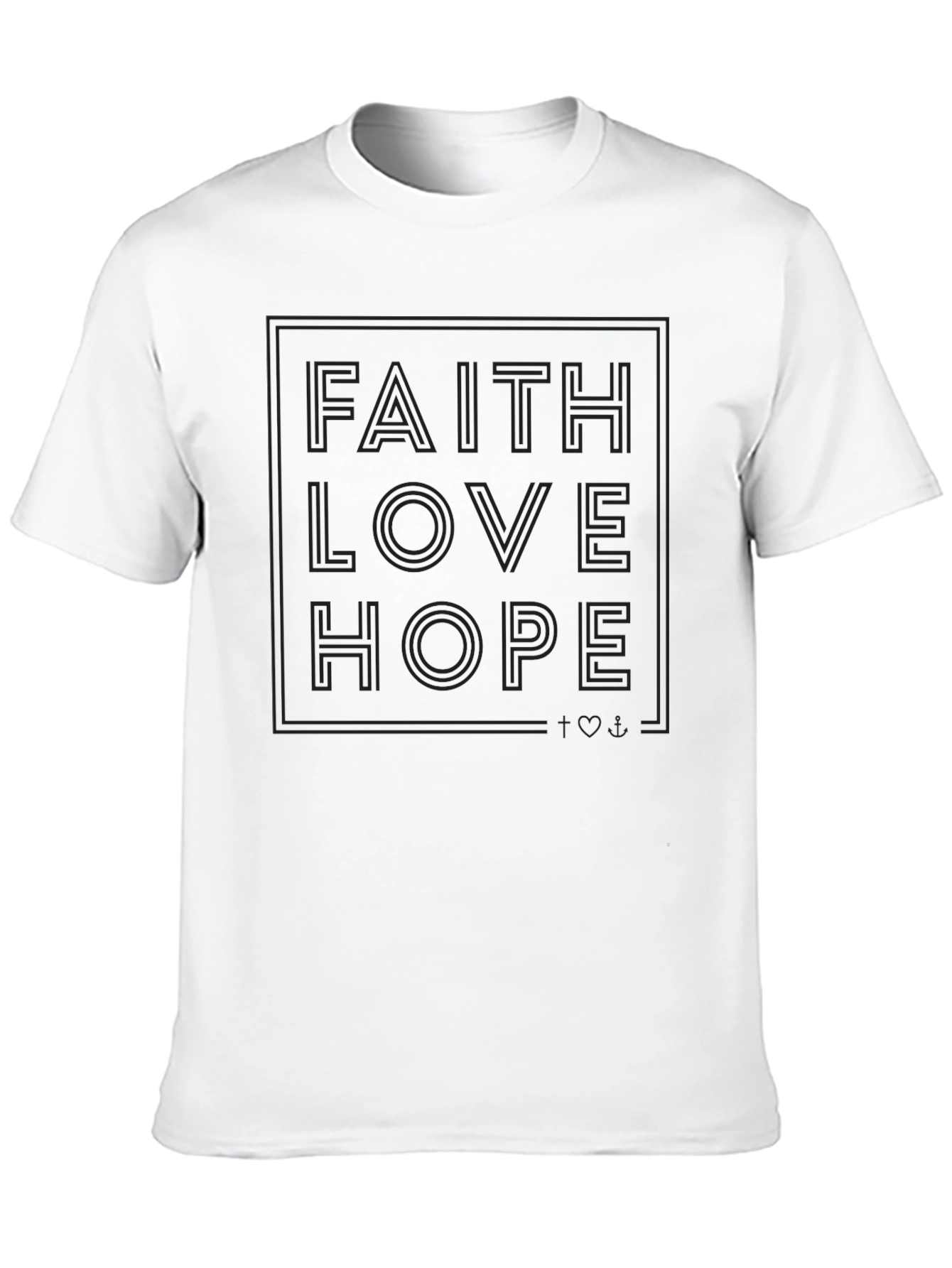 Faith Love Hope Graphic Tee - Black