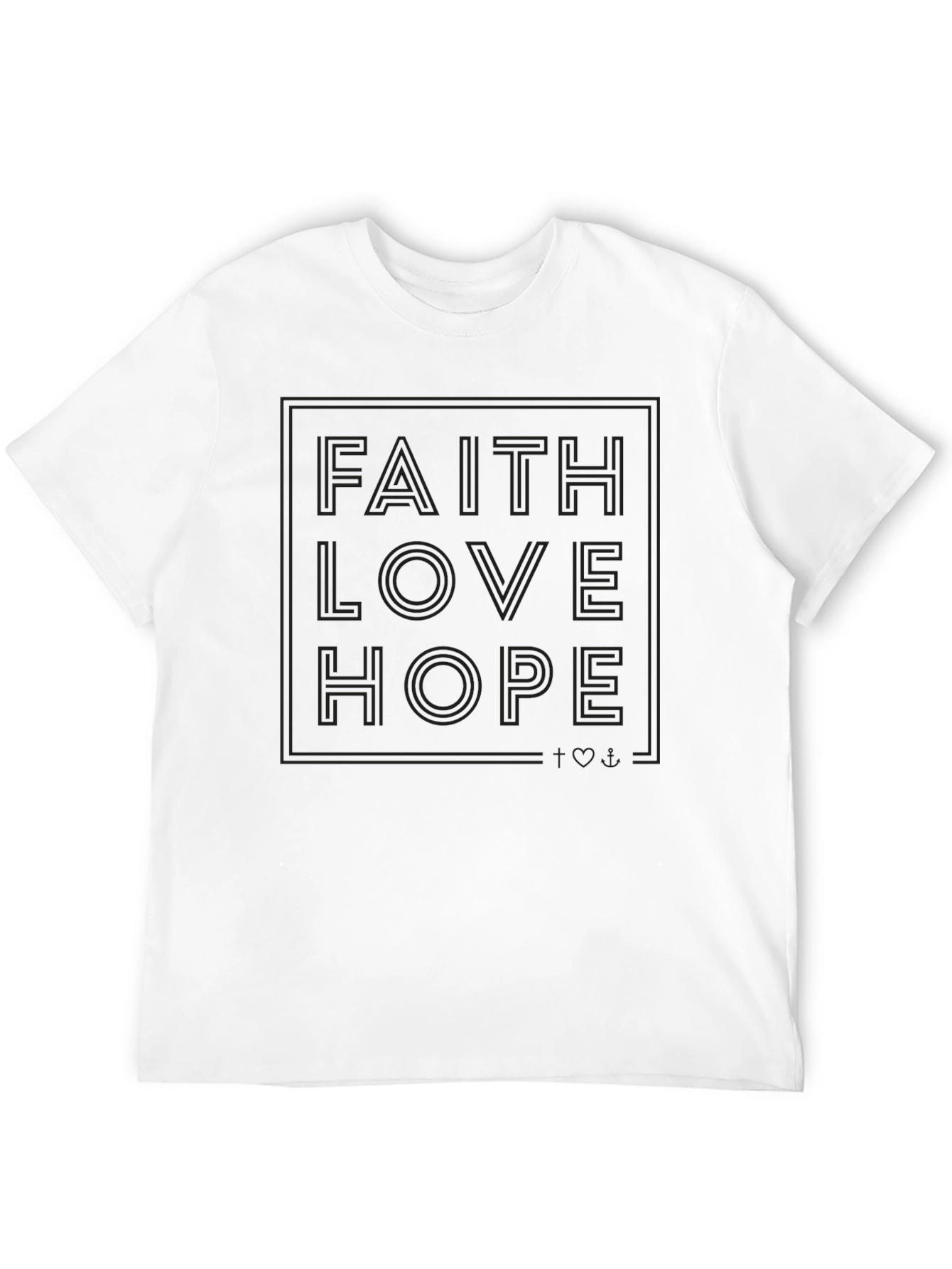 Faith Love Hope Graphic Tee - Black