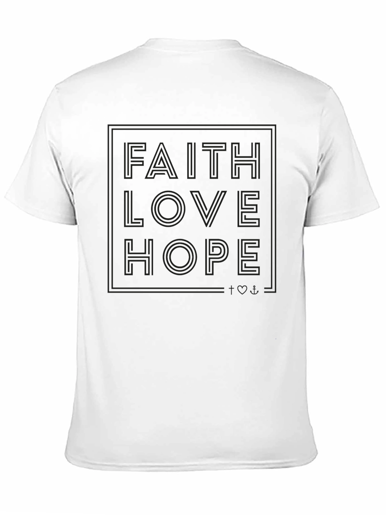 Faith Love Hope Graphic Tee - Black