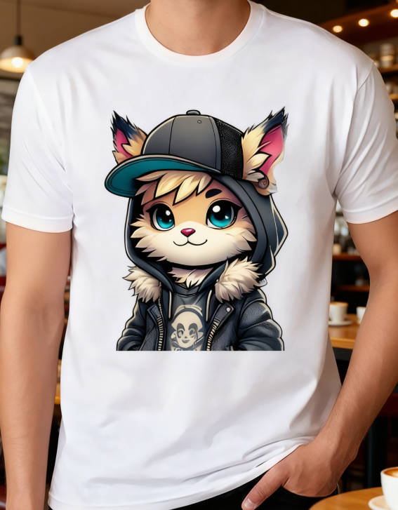 Cute Urban Cat Graphic Tee for Fashion Lovers