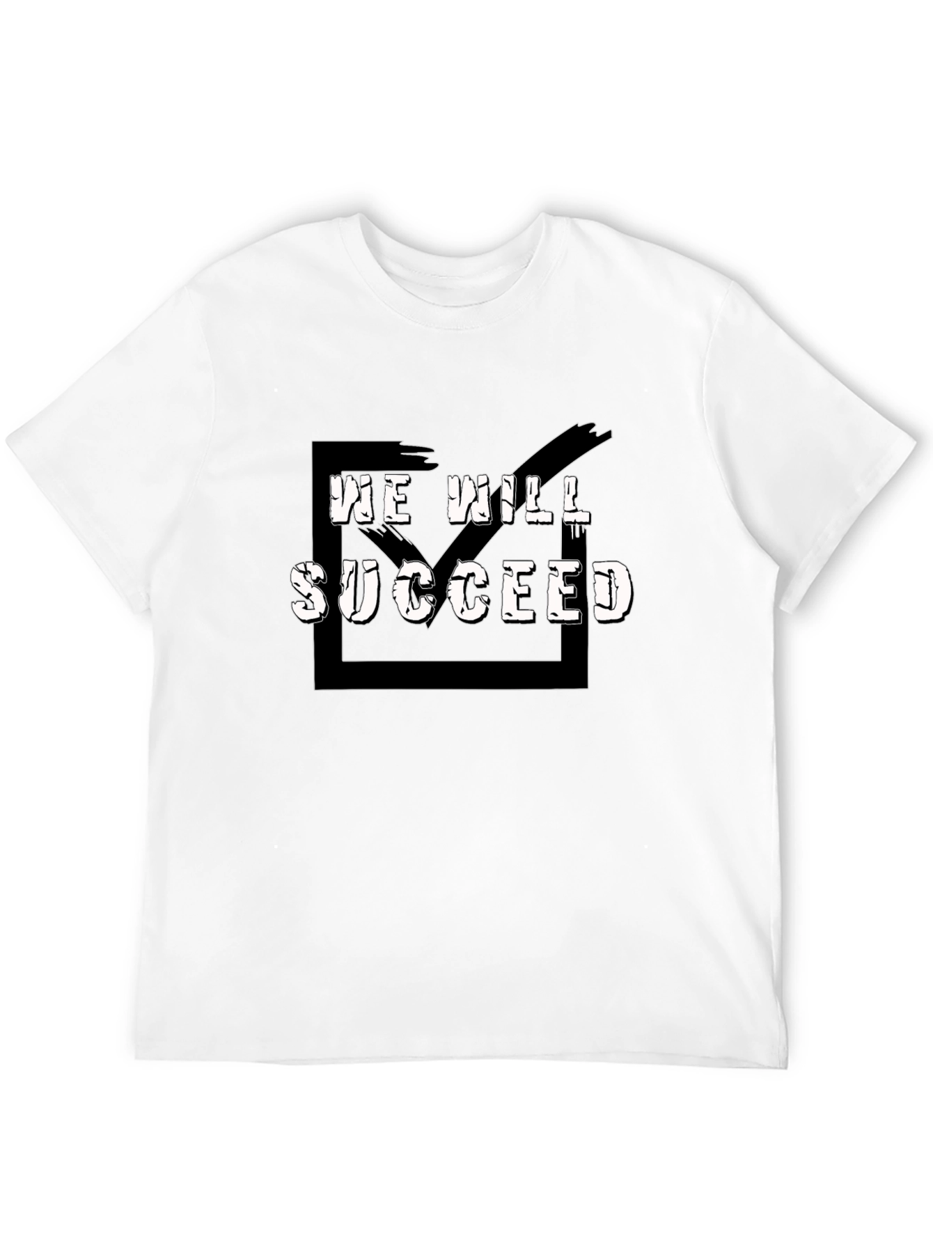 We Will Succeed Graphic Tee - Black Casual T-Shirt