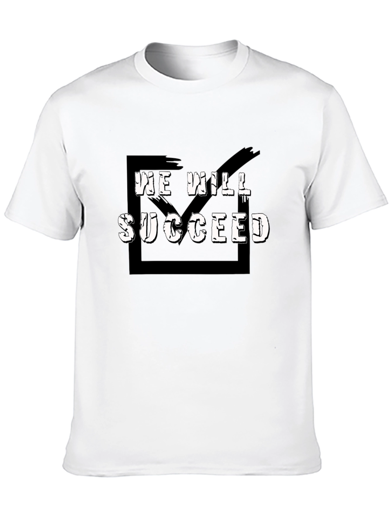 We Will Succeed Graphic Tee - Black Casual T-Shirt