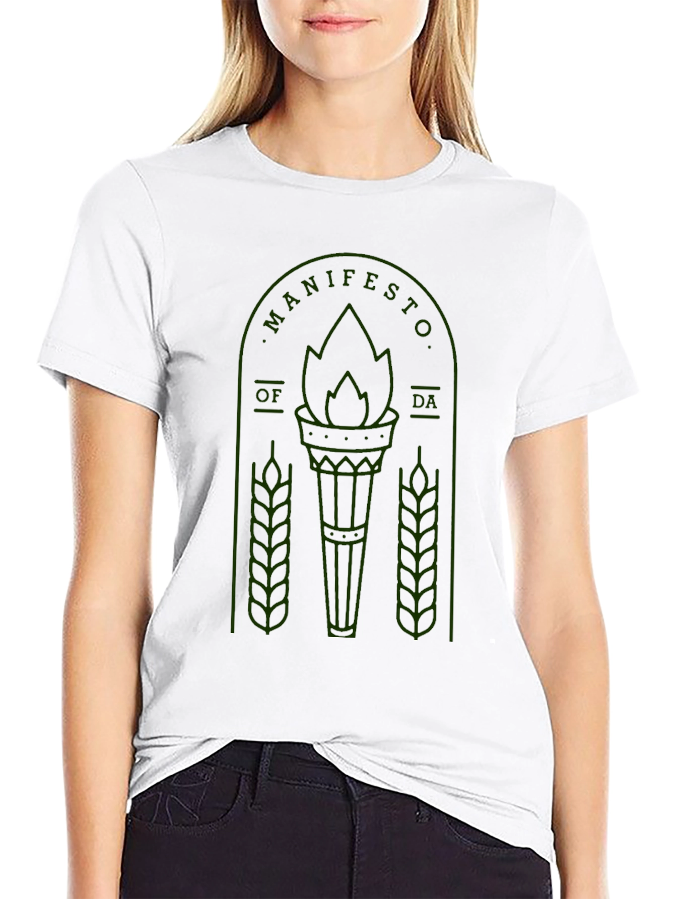 Manifesto T-Shirt - Green Graphic Print Tee