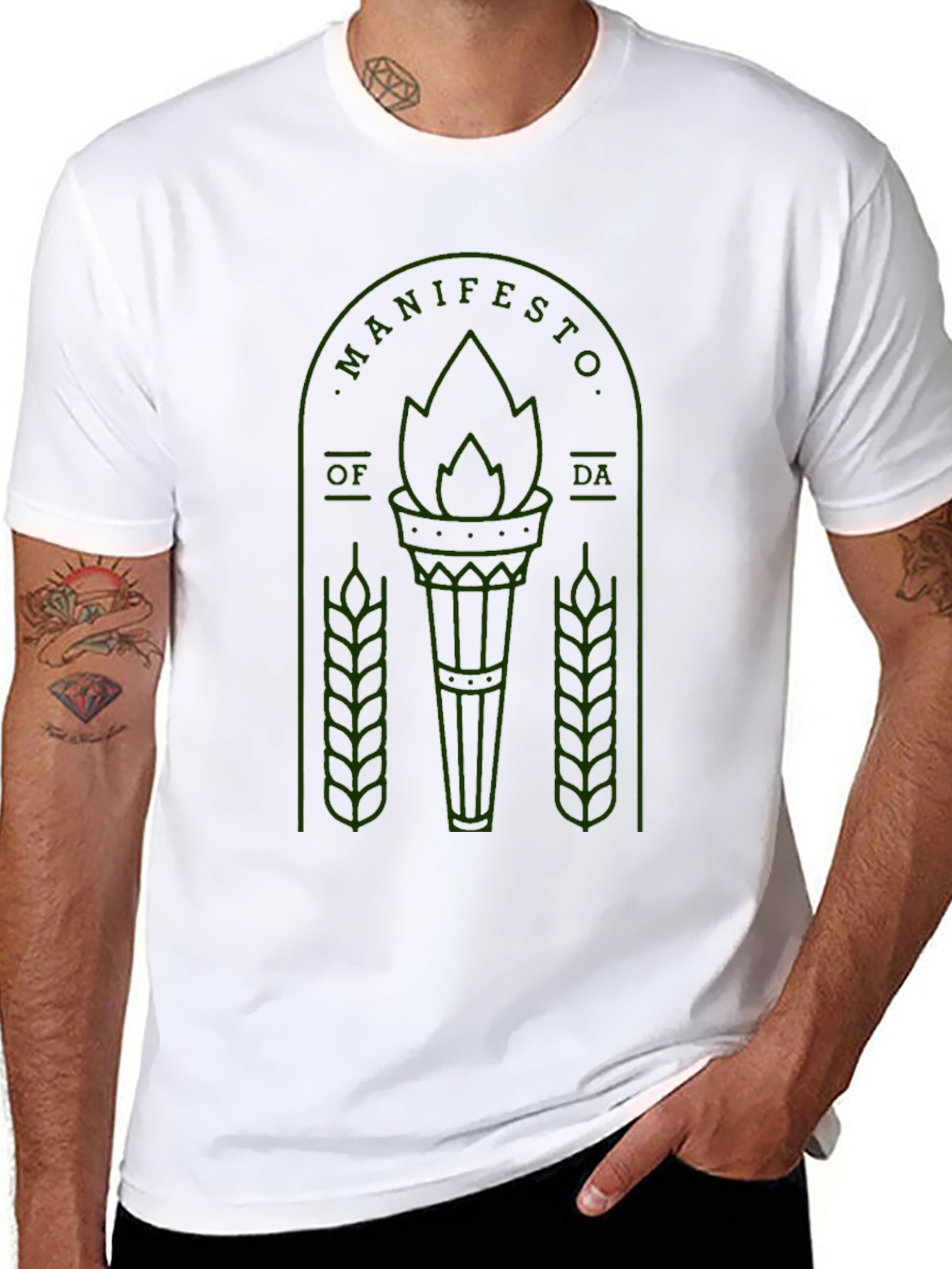 Manifesto T-Shirt - Green Graphic Print Tee