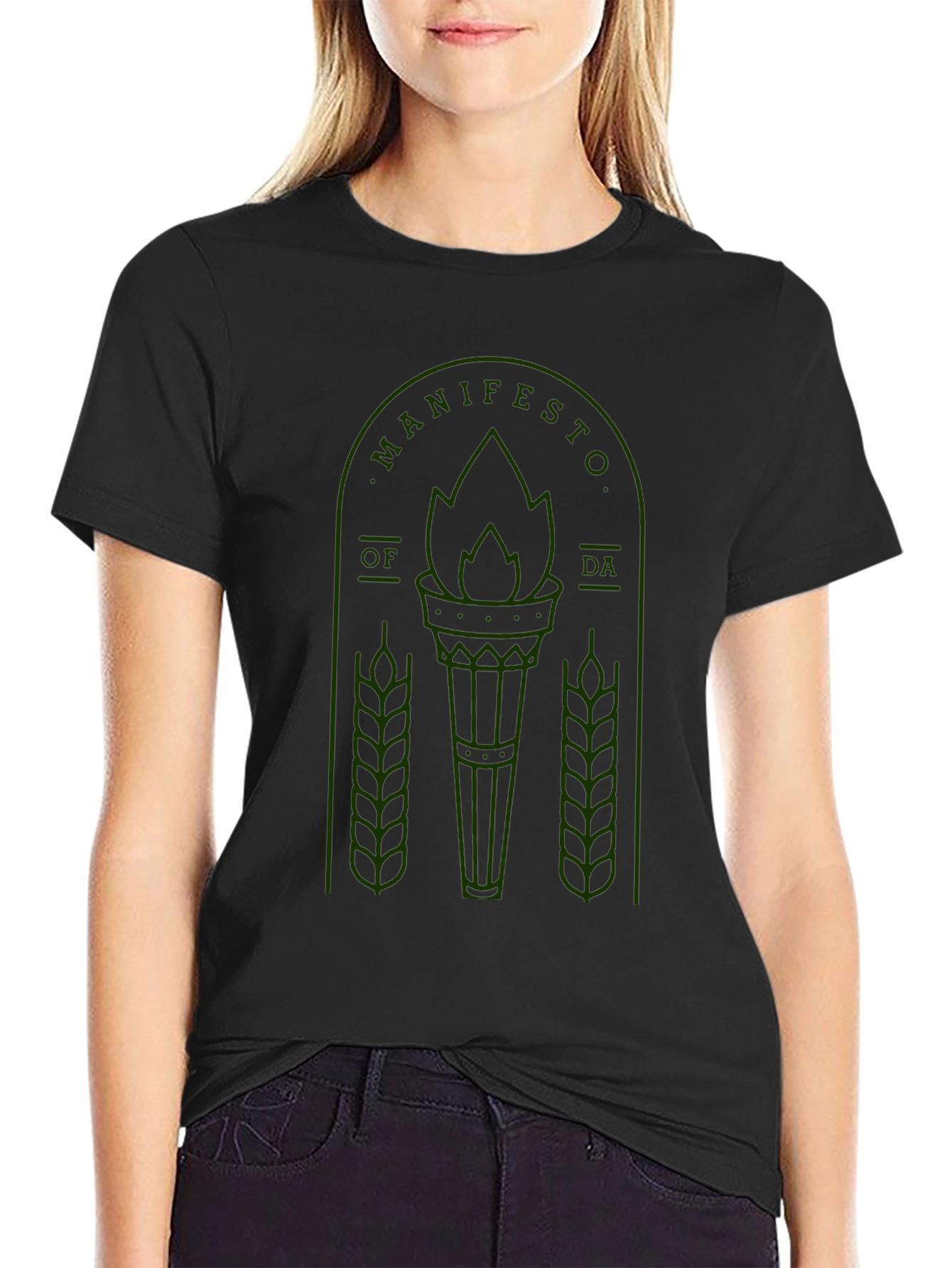 Manifesto T-Shirt - Green Graphic Print Tee