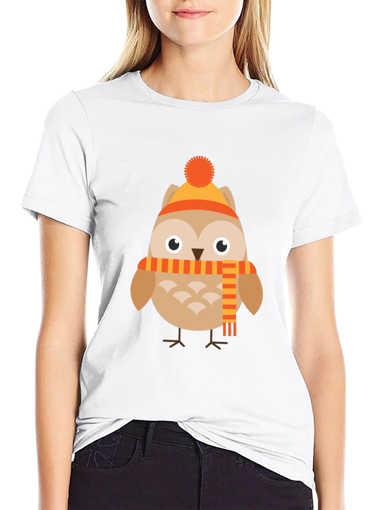 Owl in Winter Gear Graphic Tee
