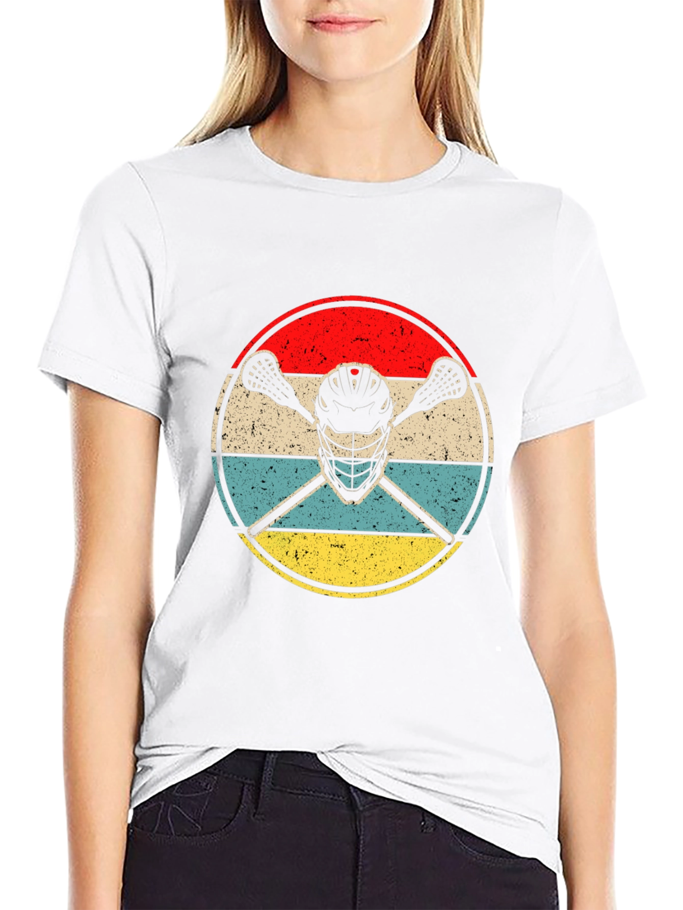 Lacrosse Helmet & Sticks Graphic T-Shirt