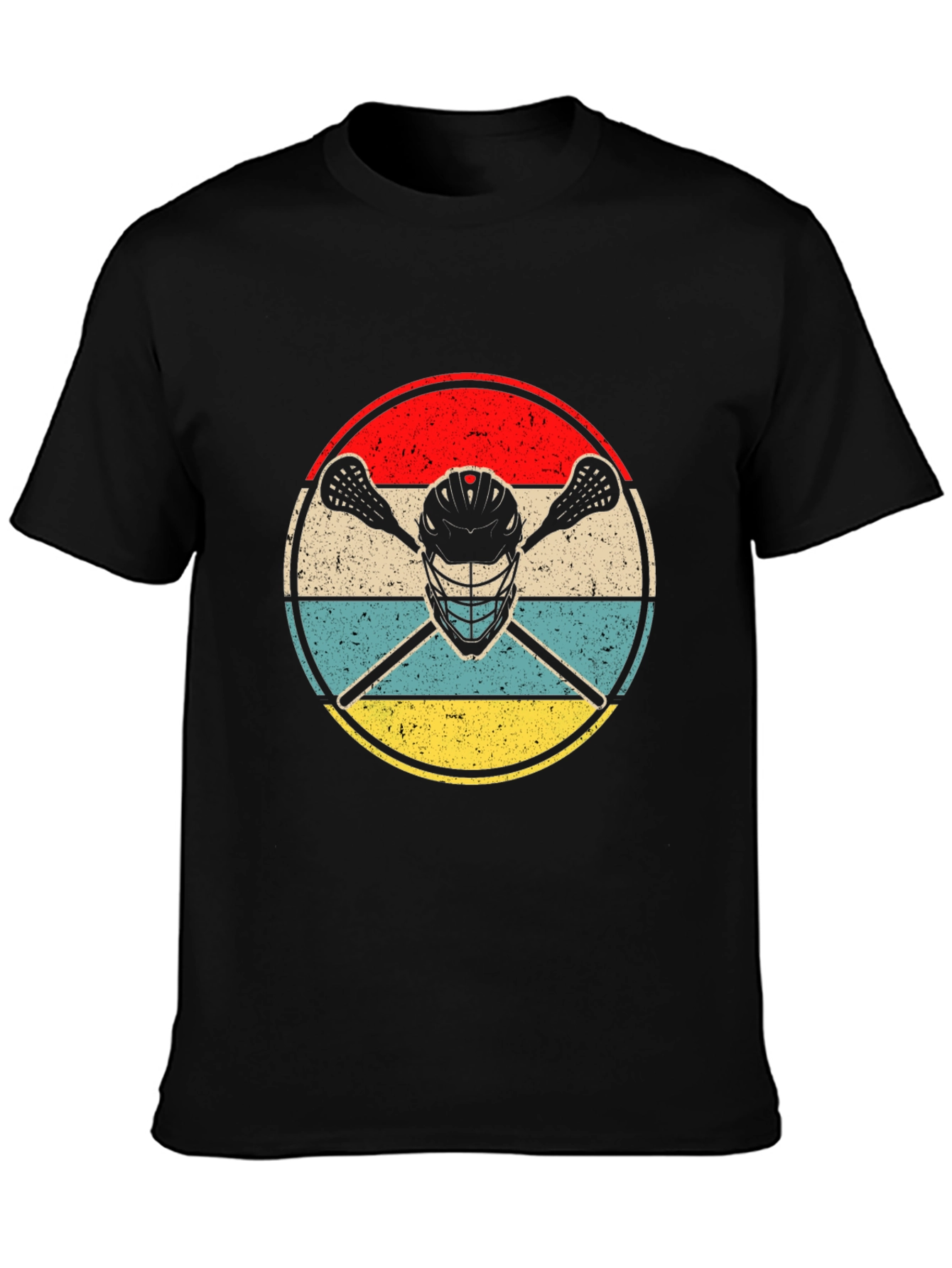 Lacrosse Helmet & Sticks Graphic T-Shirt