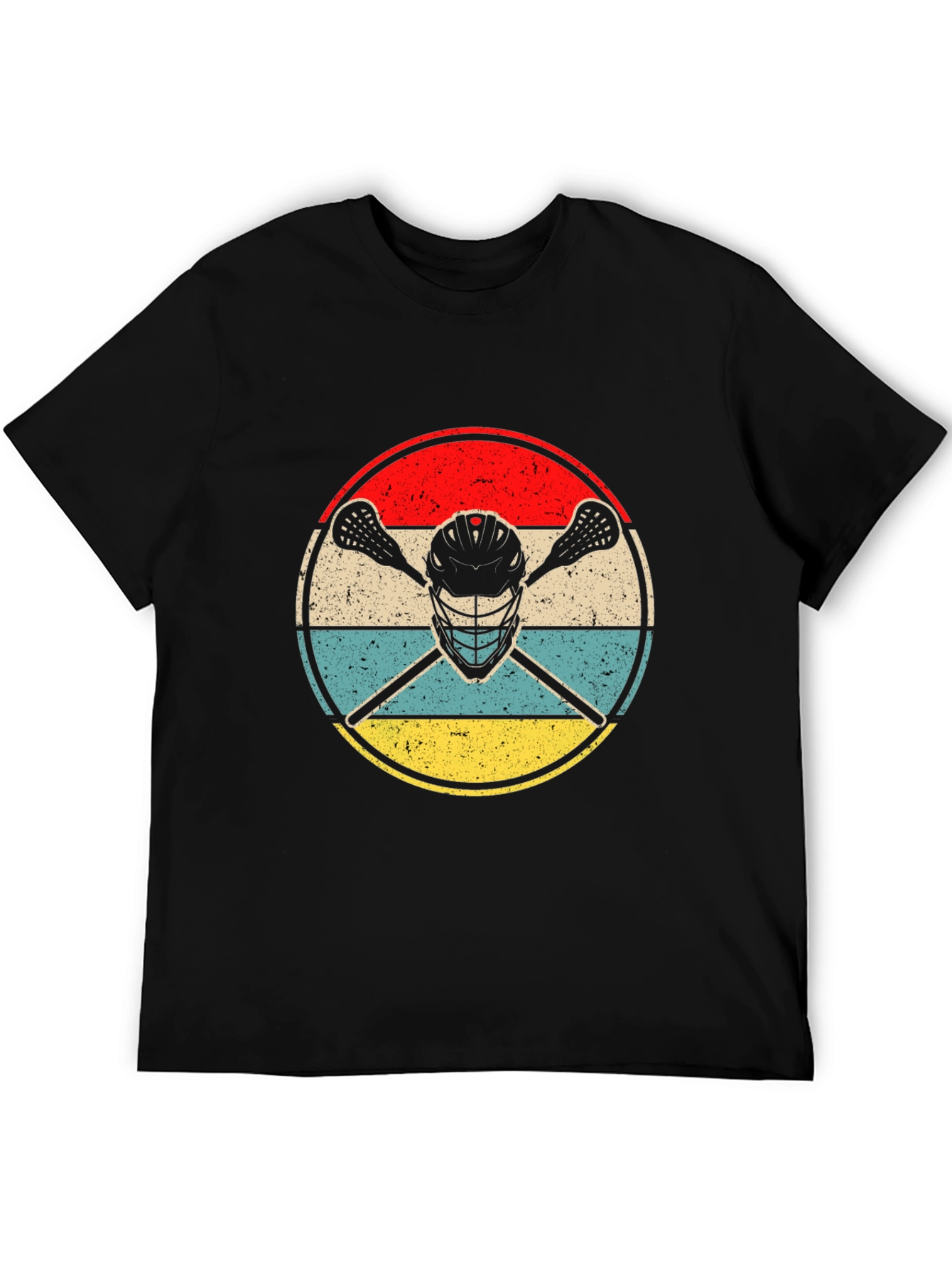 Lacrosse Helmet & Sticks Graphic T-Shirt