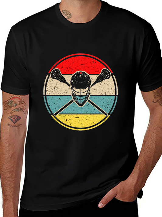 Lacrosse Helmet & Sticks Graphic T-Shirt